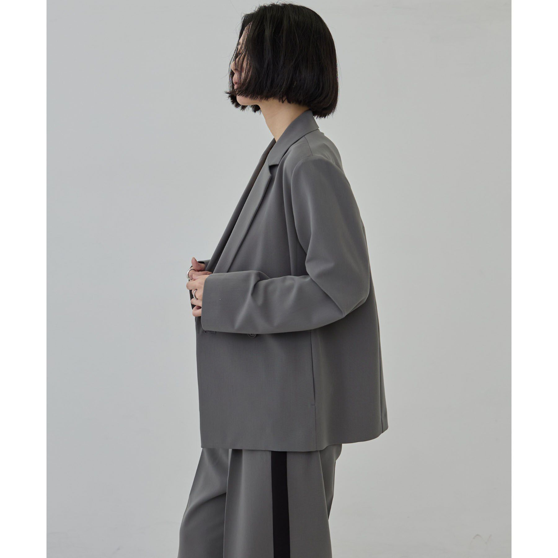 GALLEST「Comfy Set Up｜ダブルブレストイージージャケット【セットアップ対応／通勤／カセット服】」|テーラードジャケット|