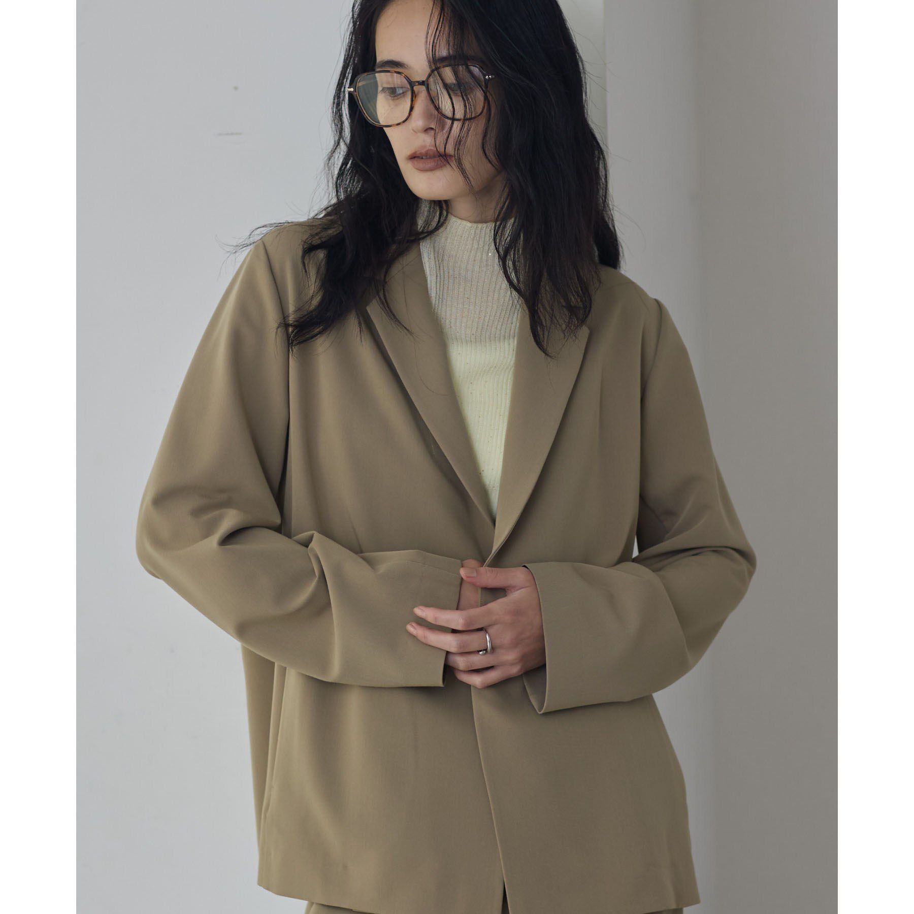 GALLEST「Comfy Set Up｜ダブルブレストイージージャケット【セットアップ対応／通勤／カセット服】」|テーラードジャケット|