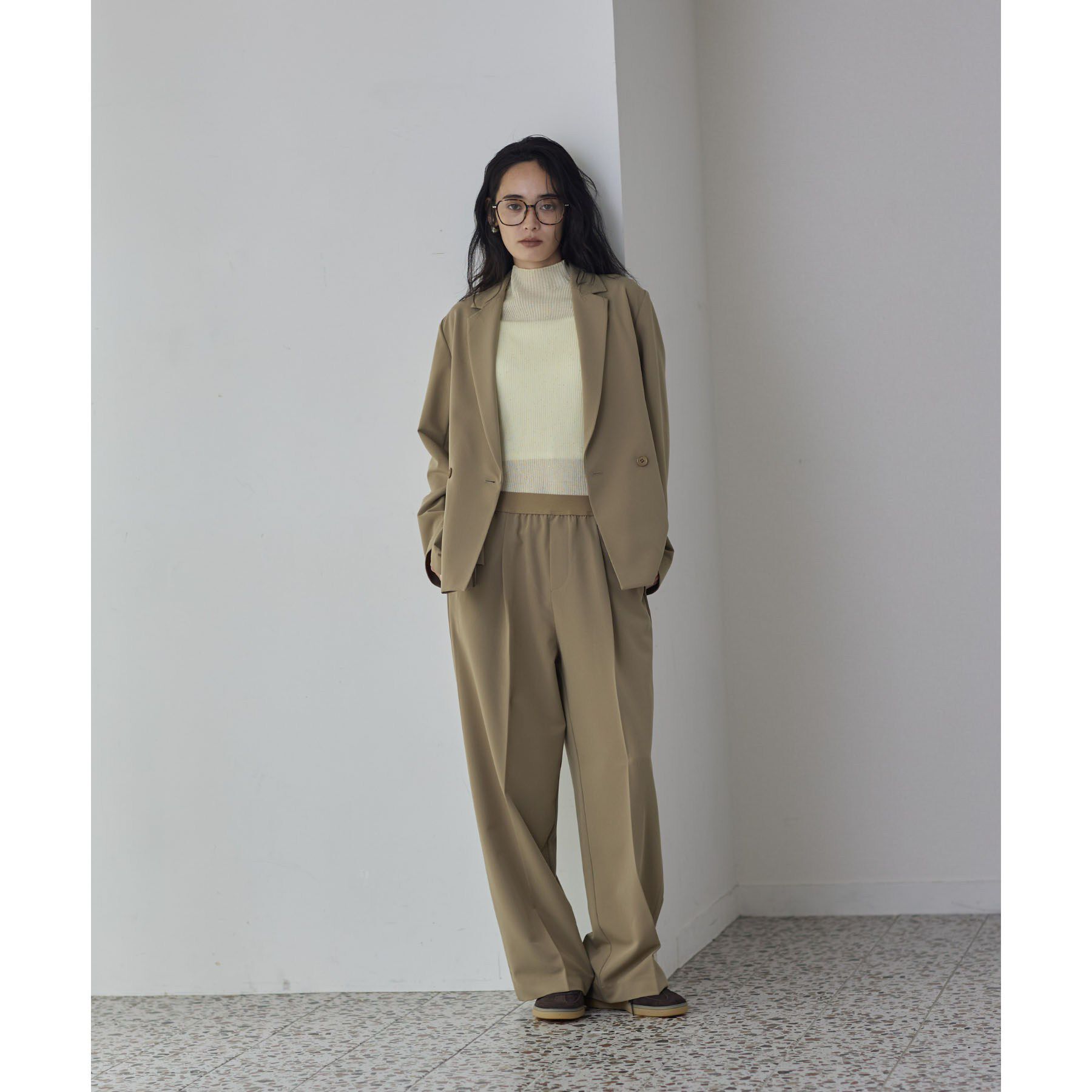 GALLEST「Comfy Set Up｜ダブルブレストイージージャケット【セットアップ対応／通勤／カセット服】」|テーラードジャケット|