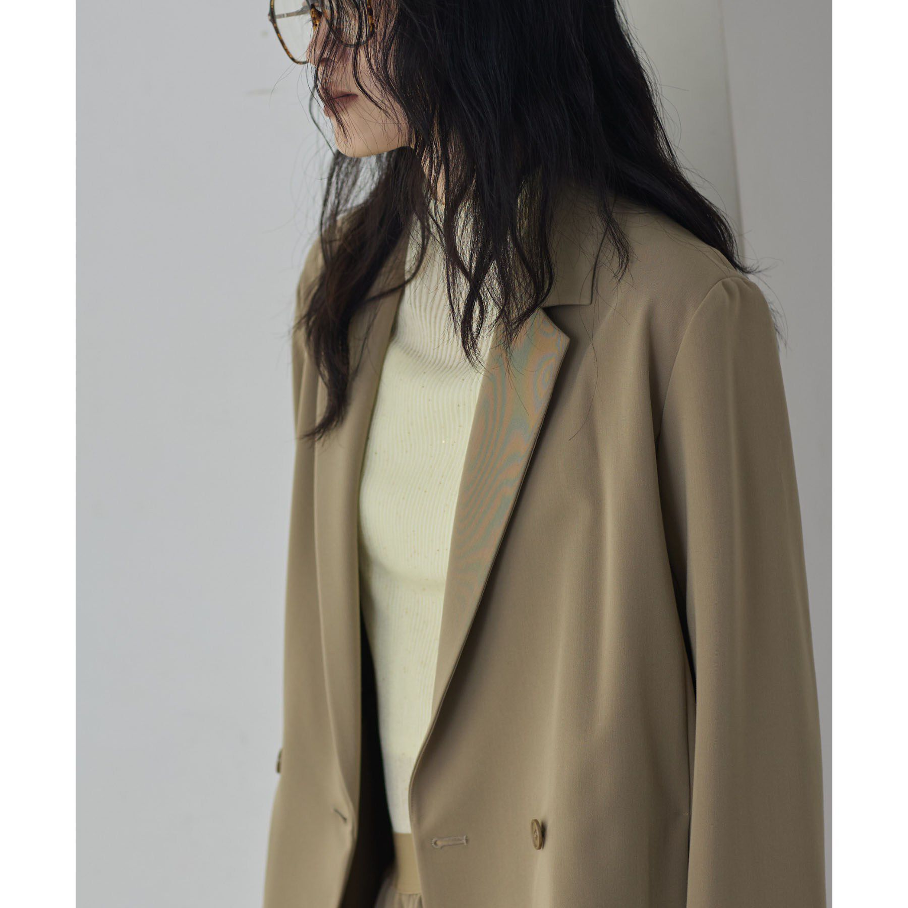 GALLEST「Comfy Set Up｜ダブルブレストイージージャケット【セットアップ対応／通勤／カセット服】」|テーラードジャケット|