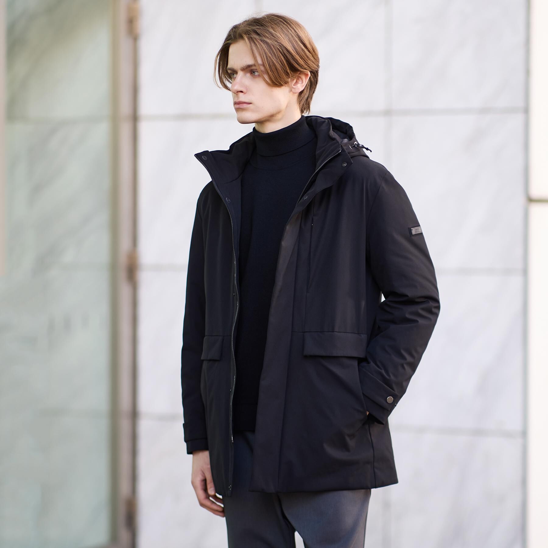 TAKEO KIKUCHI「【None Of Stress】ストレッチ ダウンブルゾン」|ダウン|ブラック(019)