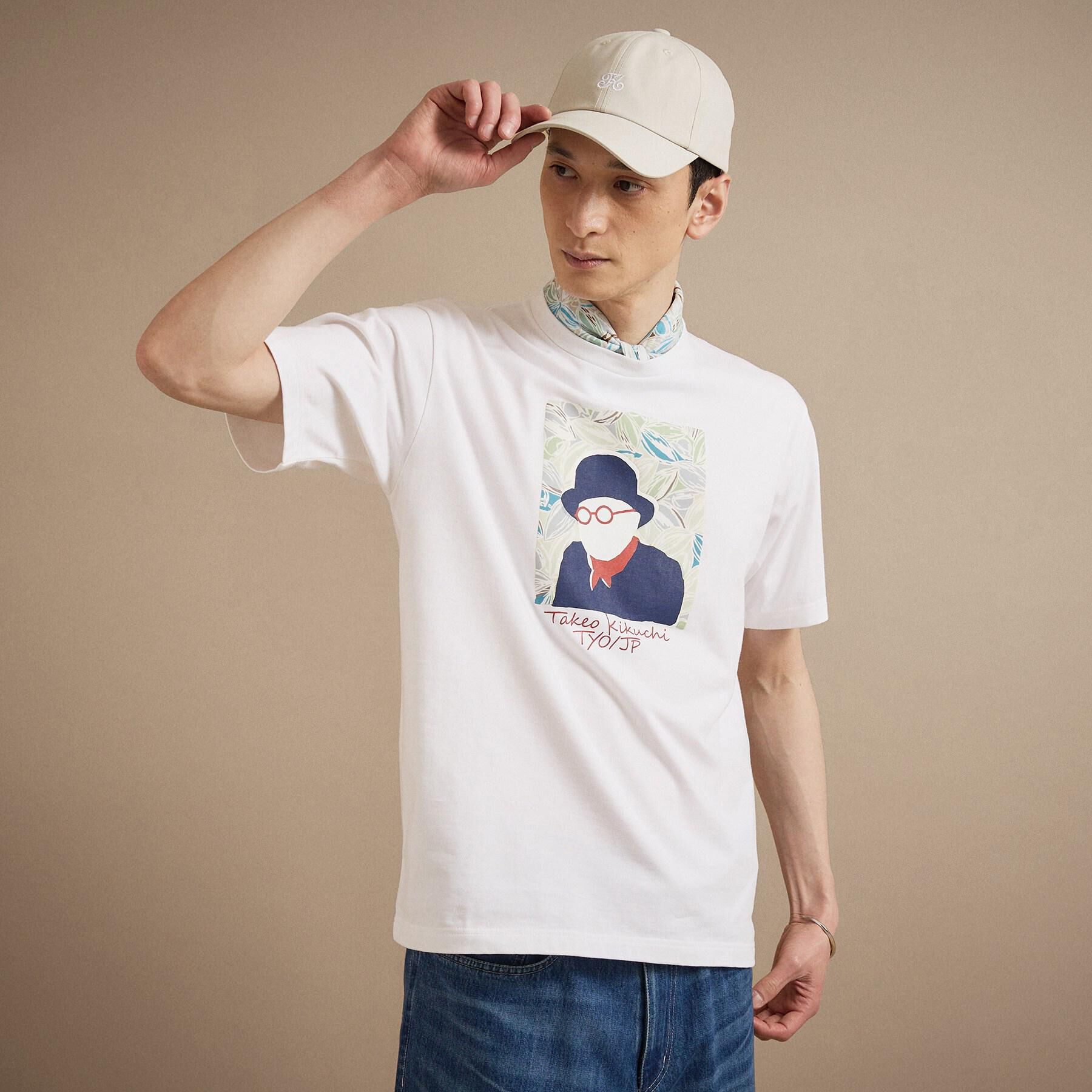 TAKEO KIKUCHI「ポートレートアートＴシャツ」|Tシャツ・カットソー|ホワイト(001)