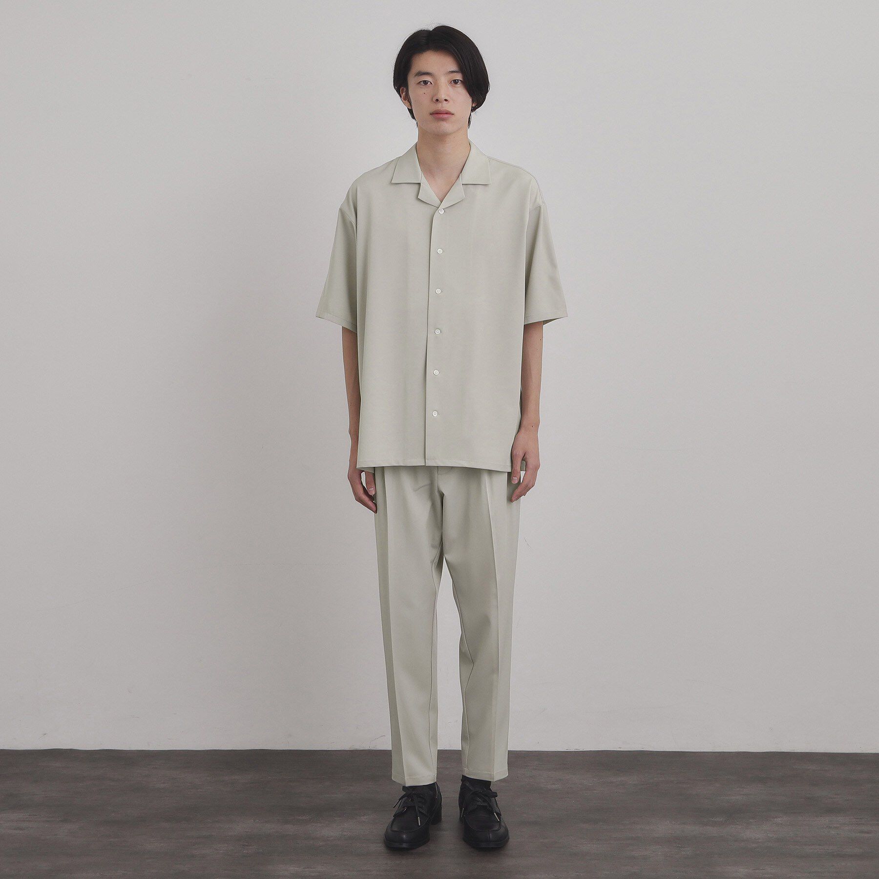 tk.TAKEO KIKUCHI「【暑い夏に最適！】ルーズトロミシャツセットアップ/上下2点セット/接触冷感/ストレッチ/洗える/オー」|スーツ|