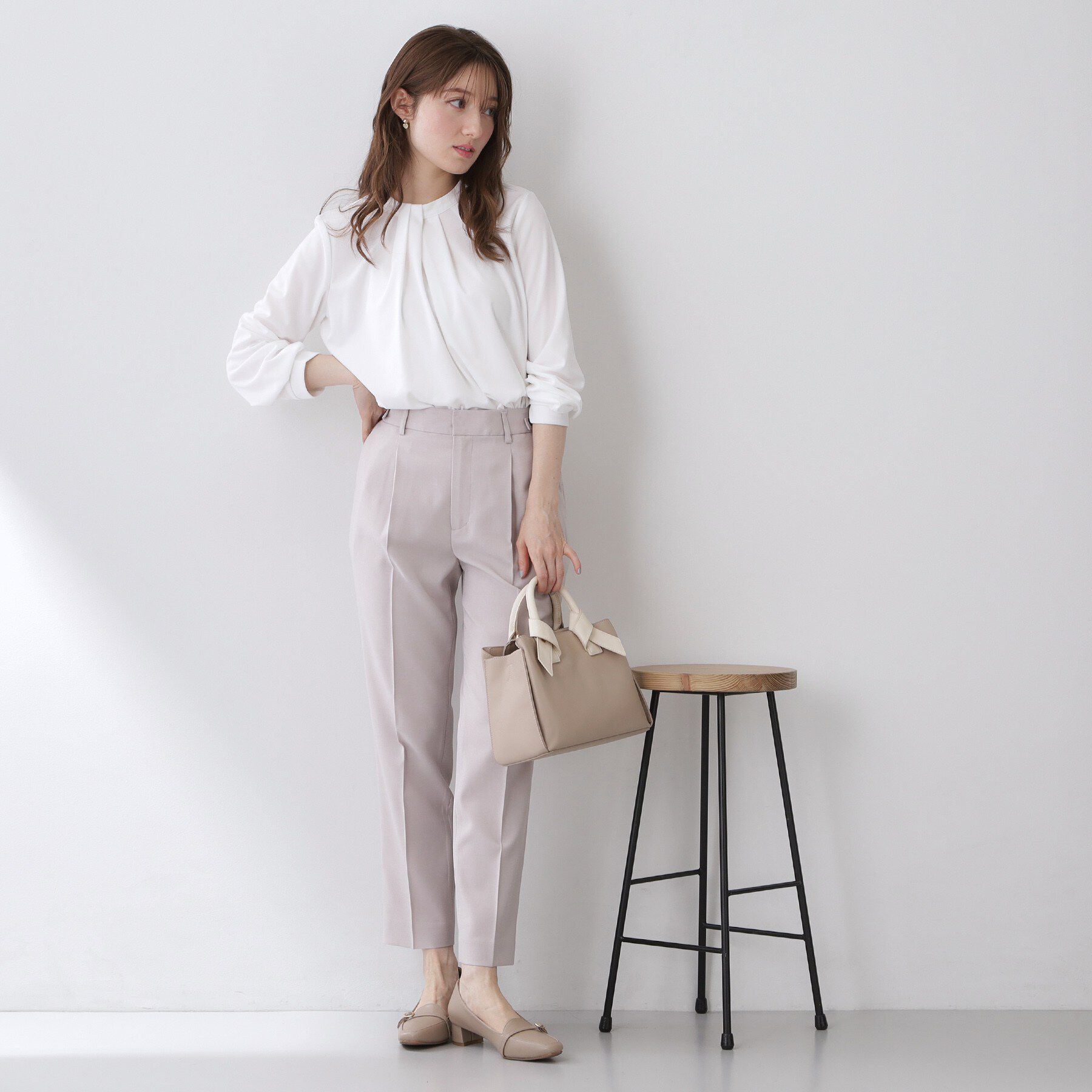 index「ランダムタックトップス【洗濯機OK／吸水速乾／接触冷感／UVケア】《5col》」|Tシャツ・カットソー|
