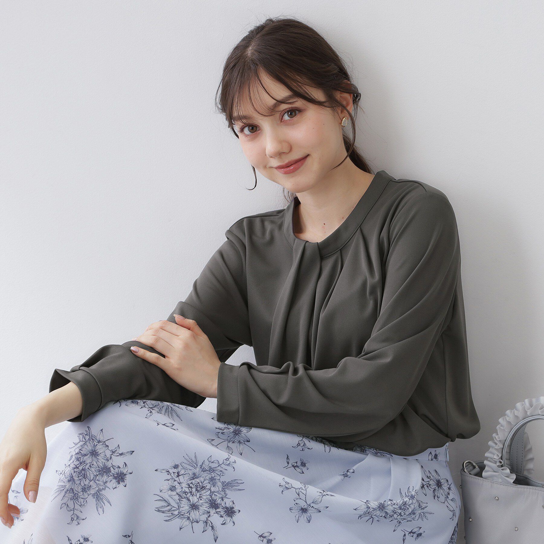 index「ランダムタックトップス【洗濯機OK／吸水速乾／接触冷感／UVケア】《5col》」|Tシャツ・カットソー|チャコールグレー(8