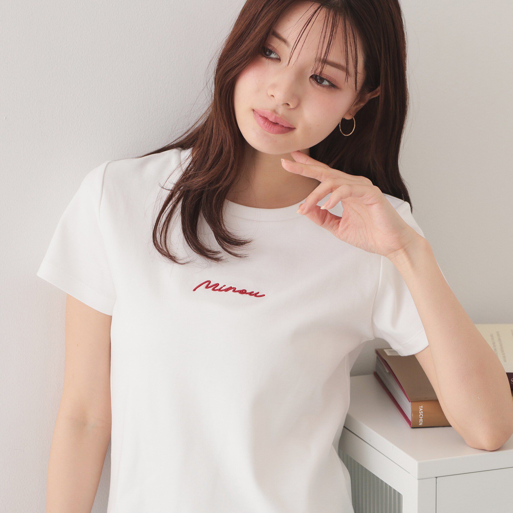index「【UVケア／接触冷感】フロントロゴ刺繍Tシャツ《洗濯機OK／S-3L／7col》」|Tシャツ・カットソー|