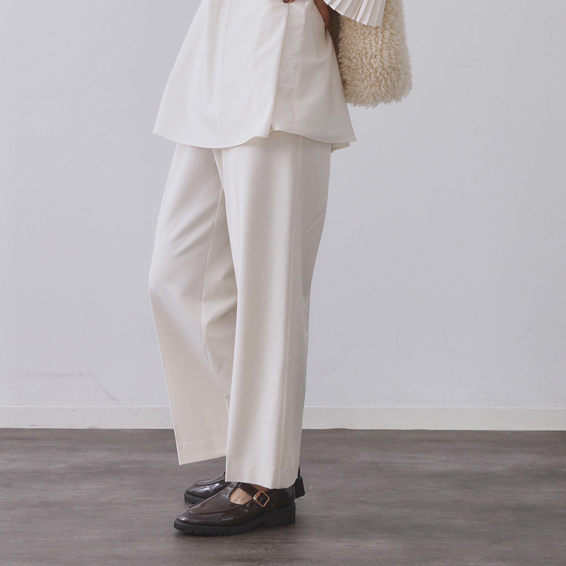 OPAQUE.CLIP「ウォームタッチ イージーワイドパンツ【洗濯機洗OK／ストレッチ】≪SS～LL≫」|その他|