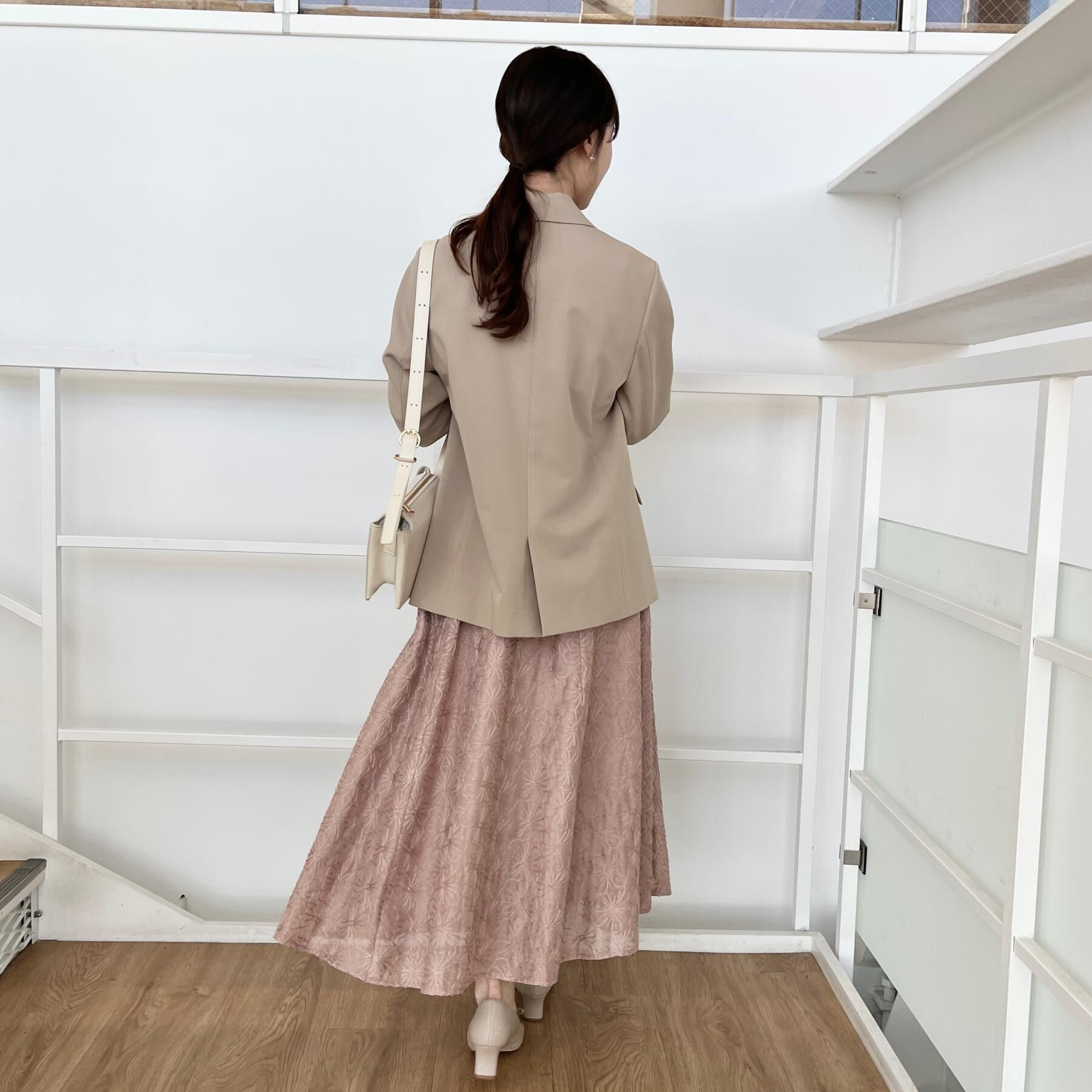 Couture broach「【洗える・通勤】パール調ボタン テーラードジャケット」|テーラードジャケット|