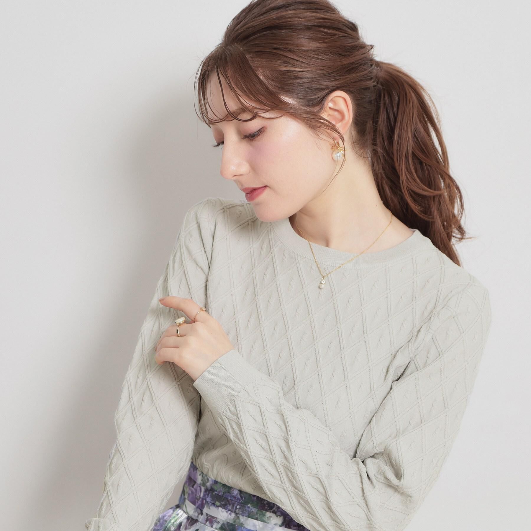 Couture broach「【アンサンブル可】ダイヤ柄ニット」|ニット・セーター|