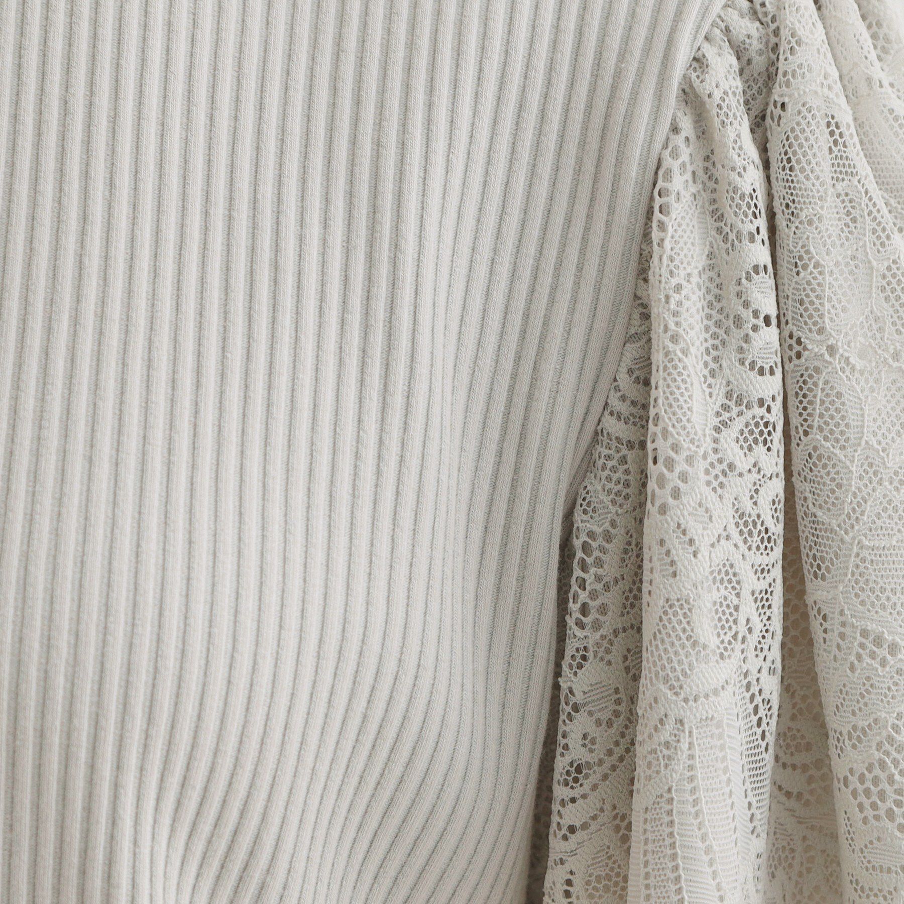 Couture broach「【洗える】袖レース テレコトップス」|Tシャツ・カットソー|
