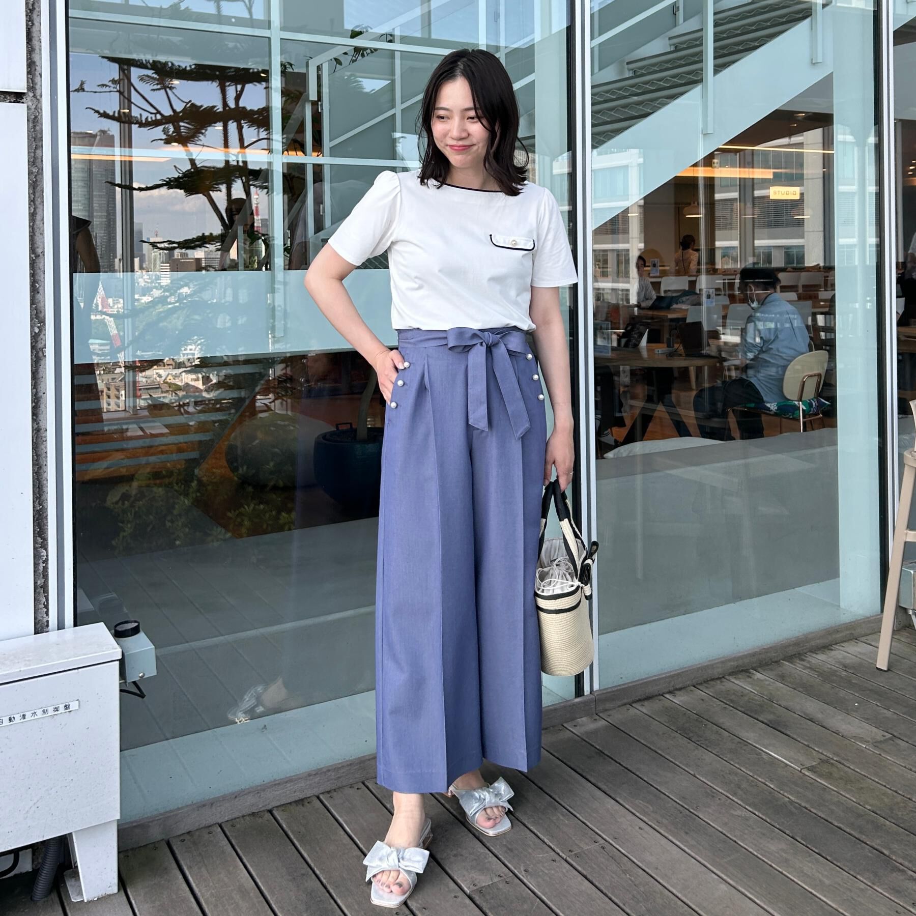 Couture broach「【接触冷感・UVカット・洗える】マリンコードTシャツ」|Tシャツ・カットソー|