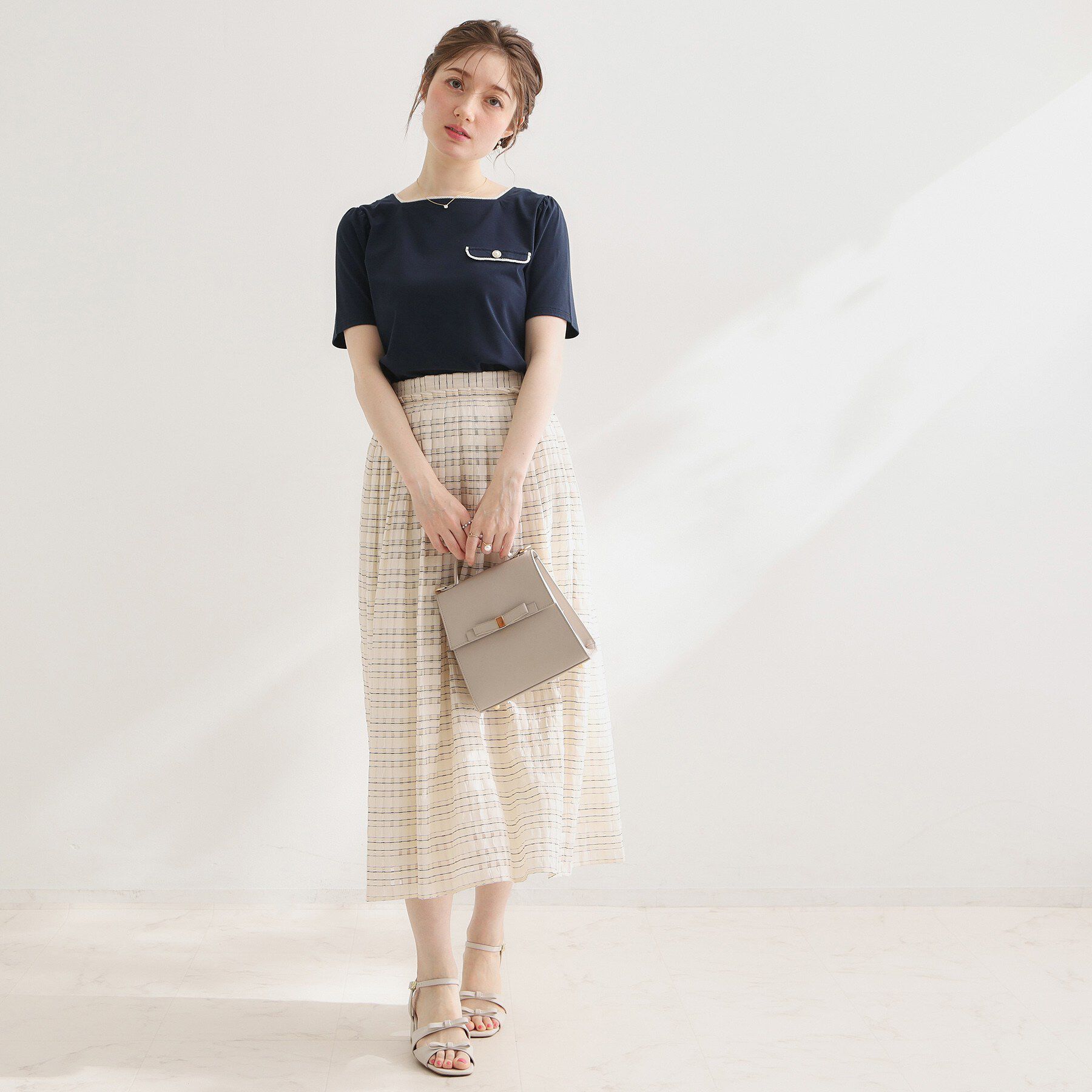 Couture broach「【接触冷感・UVカット・洗える】マリンコードTシャツ」|Tシャツ・カットソー|