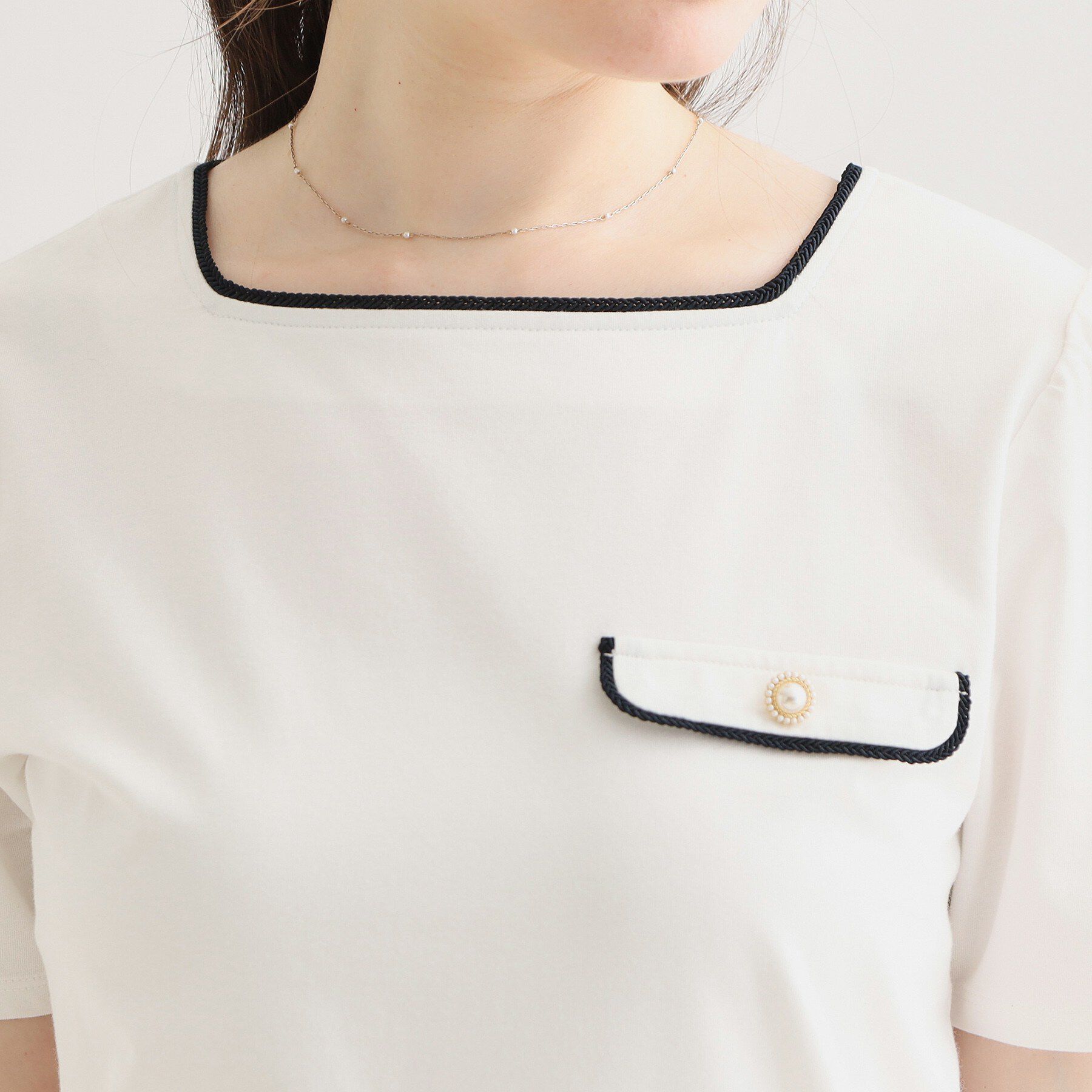 Couture broach「【接触冷感・UVカット・洗える】マリンコードTシャツ」|Tシャツ・カットソー|