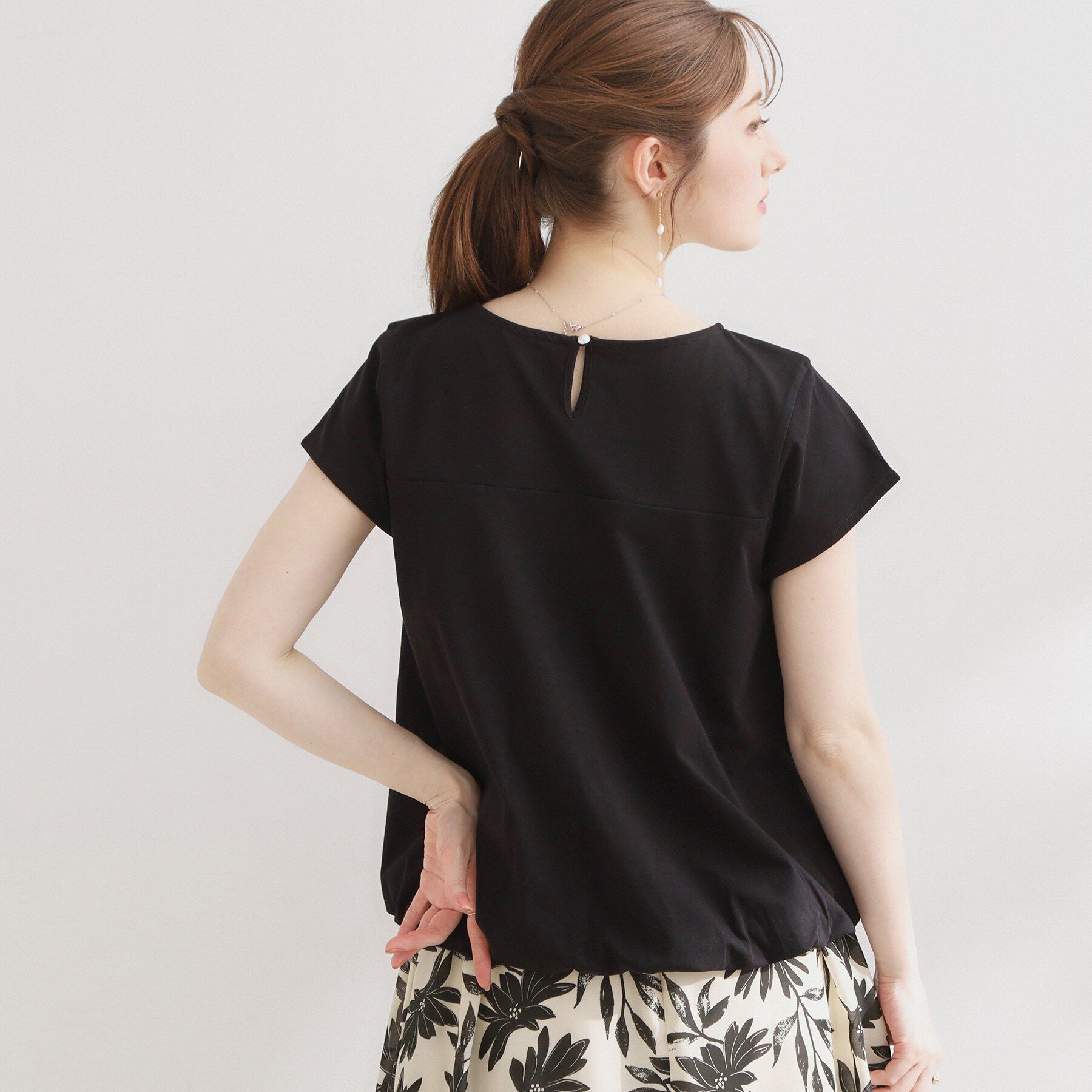 Couture broach「【UVカット・接触冷感・洗える】レース バルーントップス」|Tシャツ・カットソー|