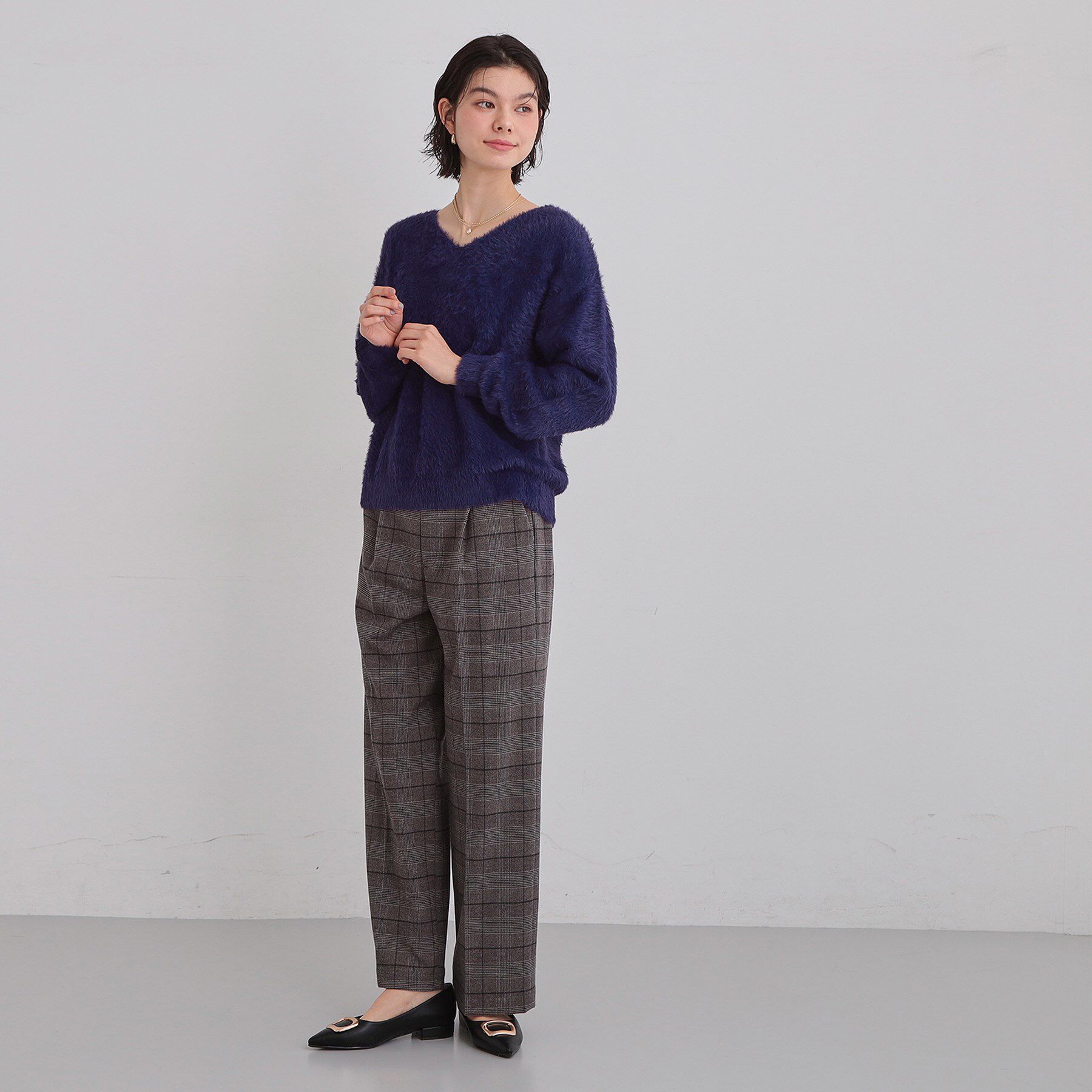 THE SHOP TK「【華やかで柔らか】ふわふわフェザーニット/洗える・前後2WAY」|ニット・セーター|