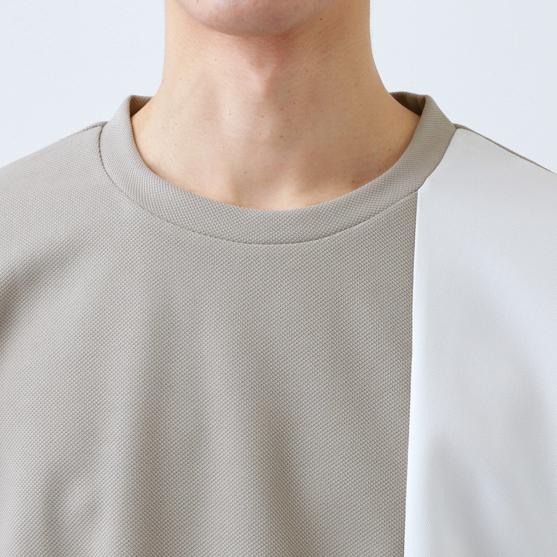 THE SHOP TK「【一枚で着映える】パターンブロッキング 半袖Tシャツ 洗濯機OK」|Tシャツ・カットソー|