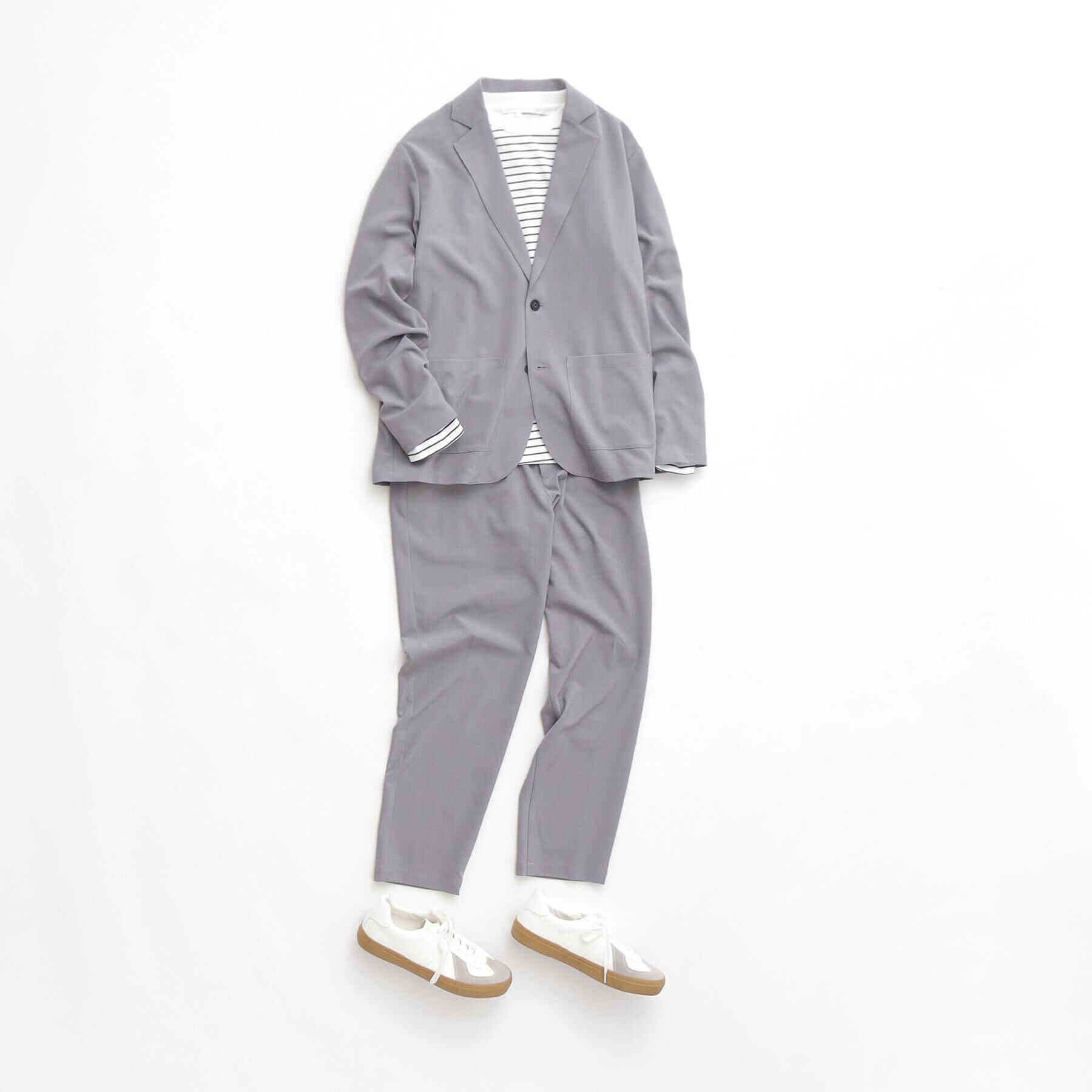 THE SHOP TK「【上下2点セット】ジャケット＋パンツ イージーセットアップ 防シワ／ストレッチ／洗濯機OK」|テーラードジャケット|