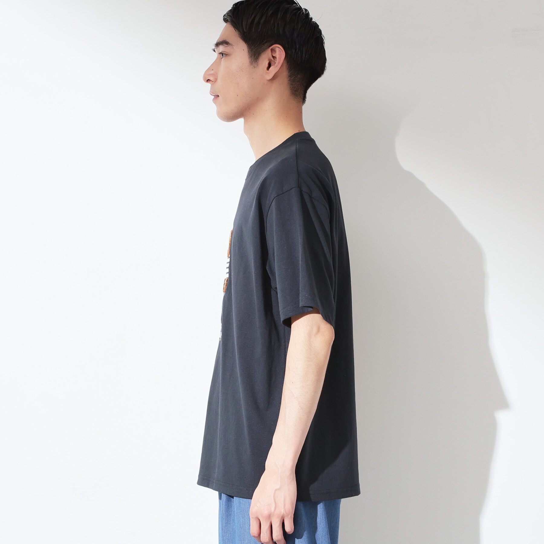 THE SHOP TK「クマ サガラ刺繍 半袖Tシャツ 【洗濯機OK】」|Tシャツ・カットソー|