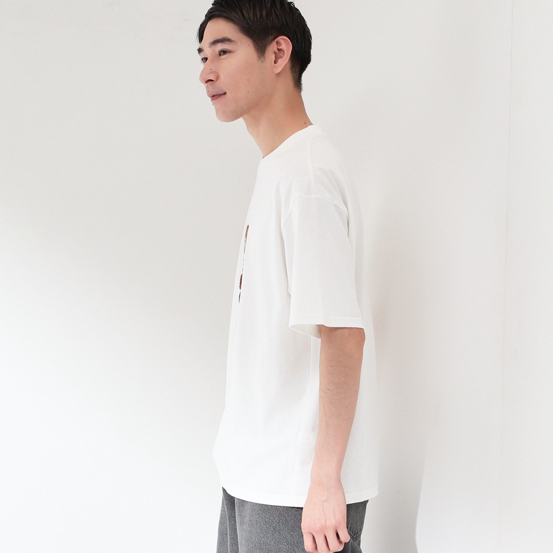 THE SHOP TK「クマ サガラ刺繍 半袖Tシャツ 【洗濯機OK】」|Tシャツ・カットソー|