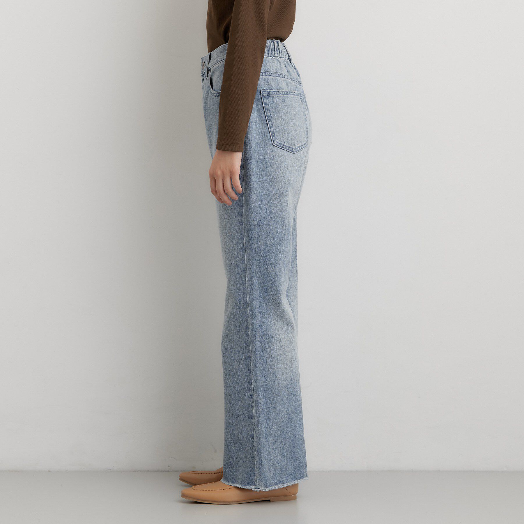 THE SHOP TK「美脚シルエット AIBOデニムフレア」|デニム|