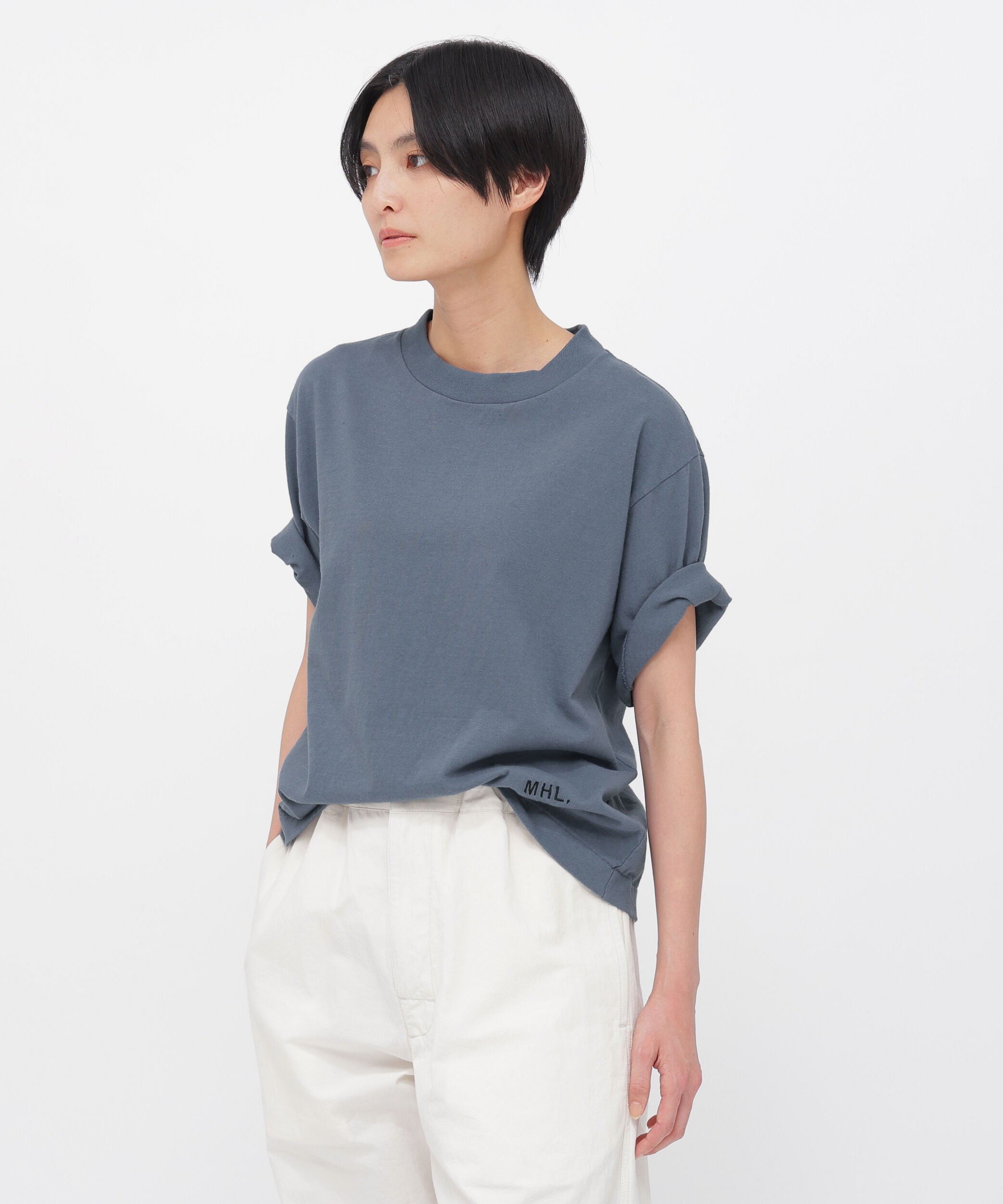 MHL.「UPCYCLED COTTON JERSEY TOP」|Tシャツ・カットソー|