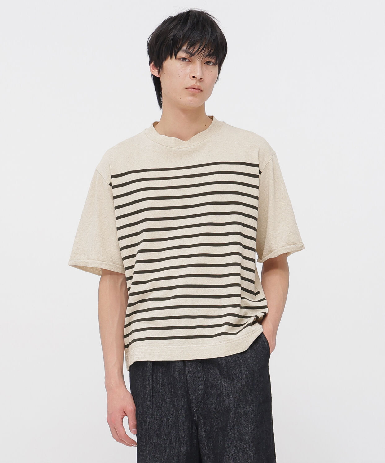 MHL.「BELGIAN LINEN COTTON JERSEY TOP」|Tシャツ・カットソー|NATURAL2