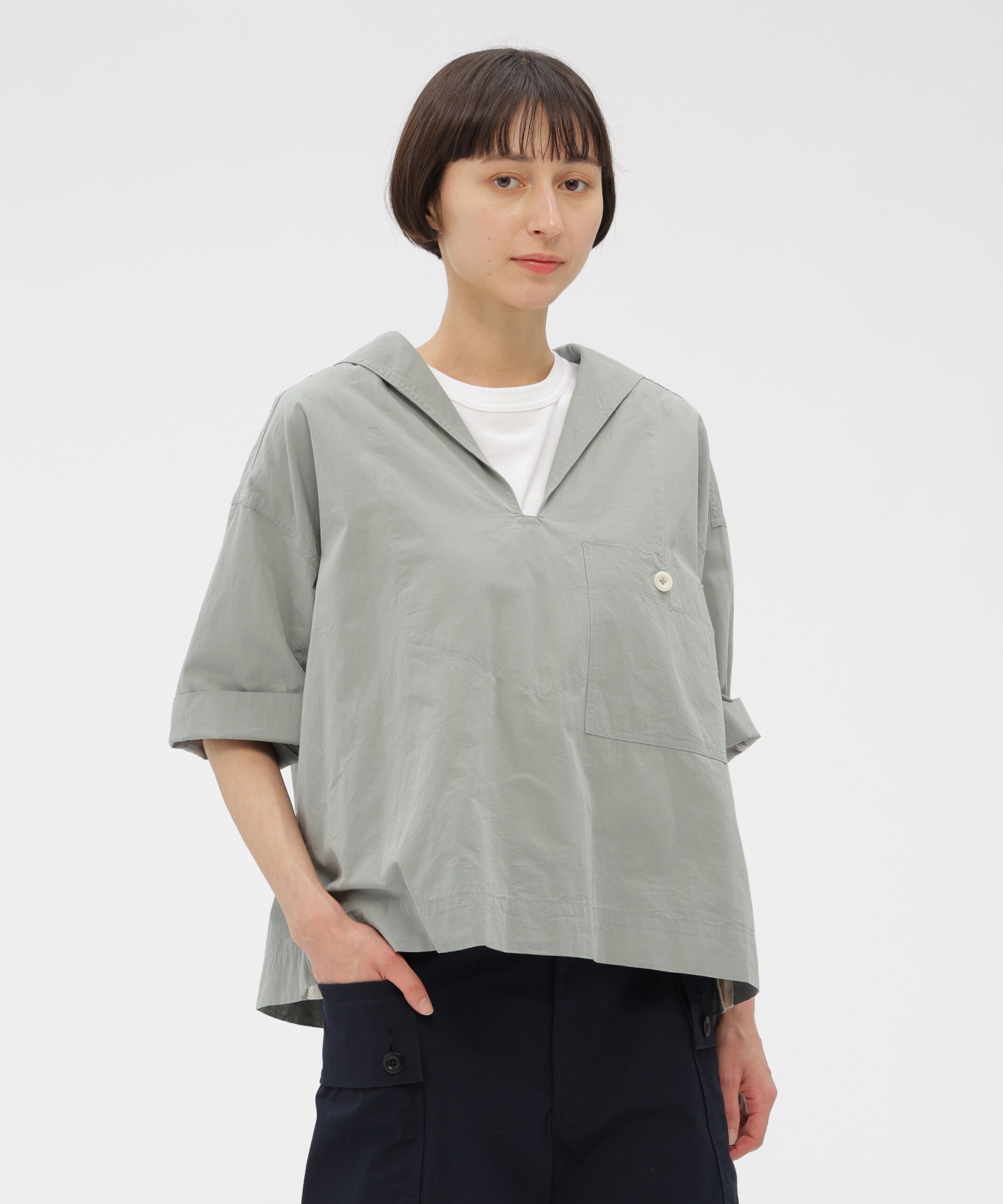 MHL.「SANDED COTTON LINEN SHIRT」|シャツ・ブラウス|SMOKE8