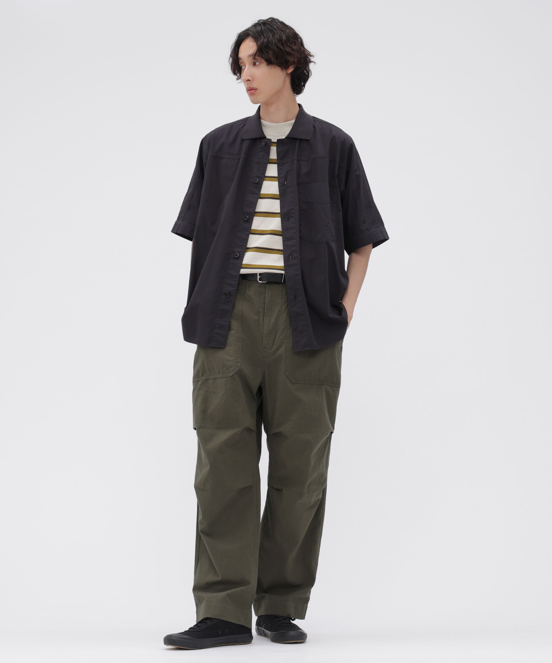 MHL.「OUTLINE STRIPE JERSEY TOP」|Tシャツ・カットソー|