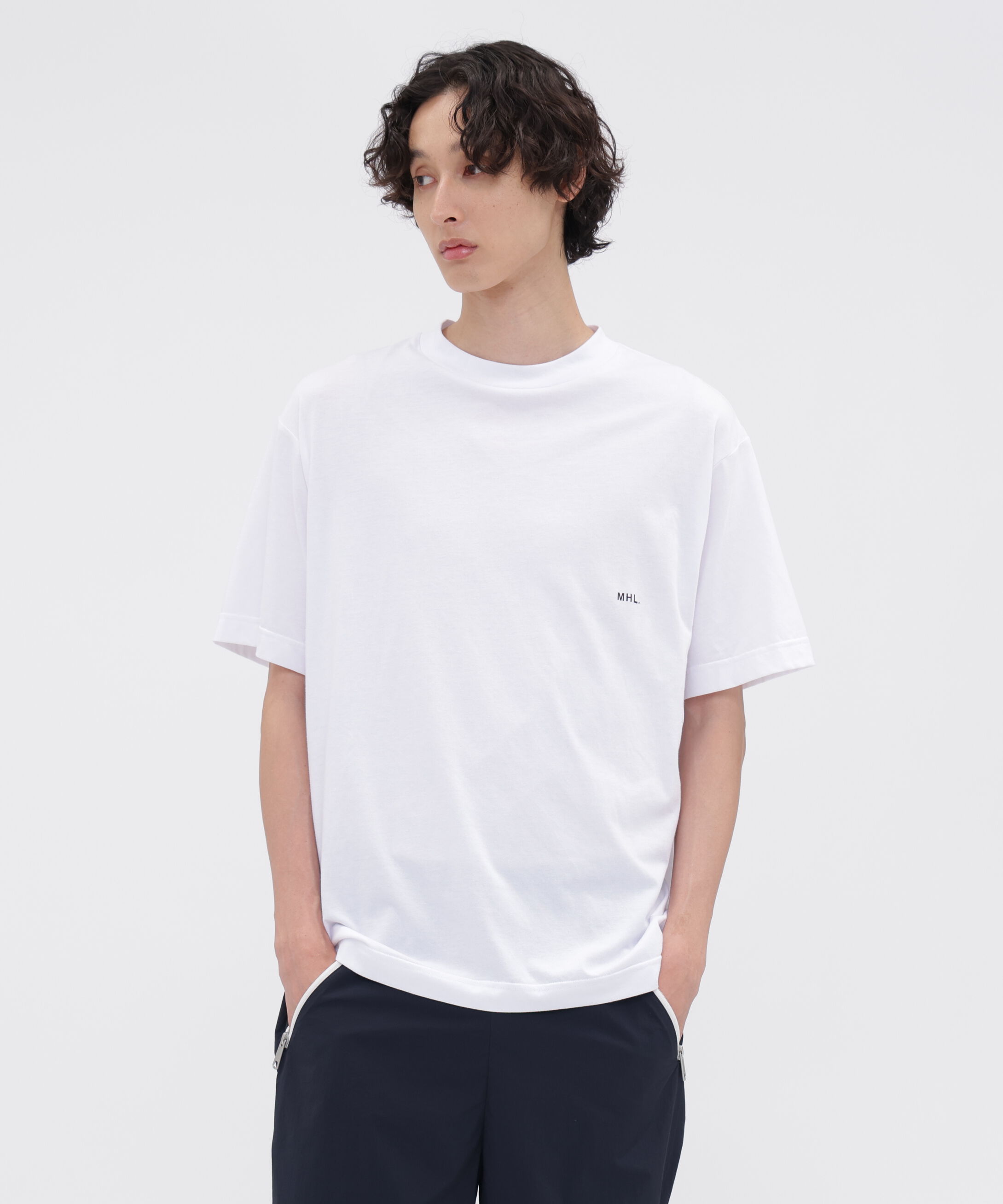 MHL.「MHL. UTILITY WEAR COTTON POLYESTER PLAIN JERSEY TOP」|Tシャツ・カットソー|