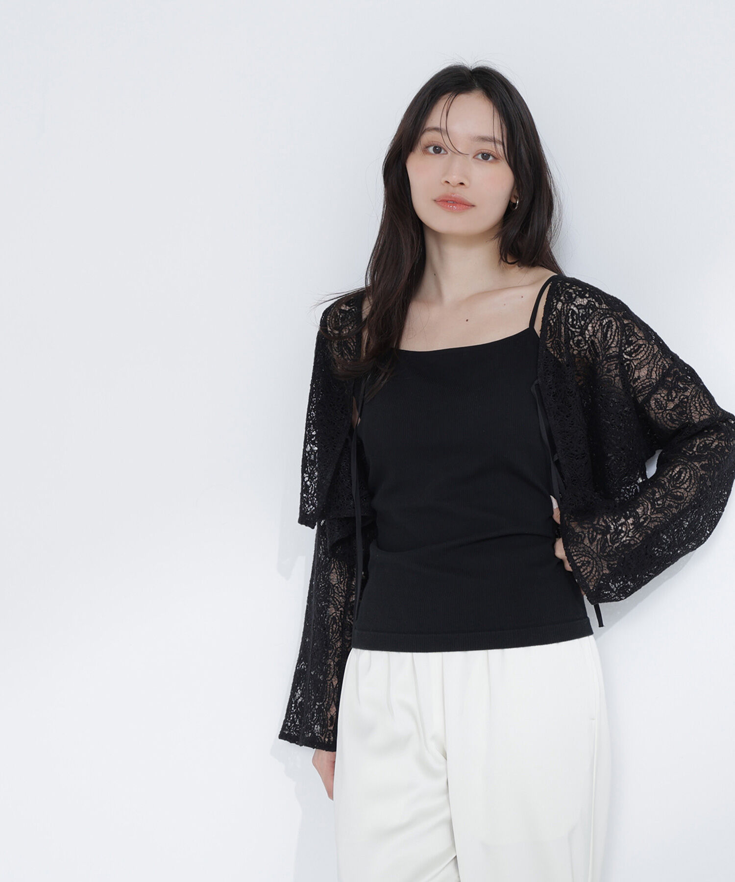  「カップ付インナーシリーズ バックシャンキャミソール」|Tシャツ・カットソー|
