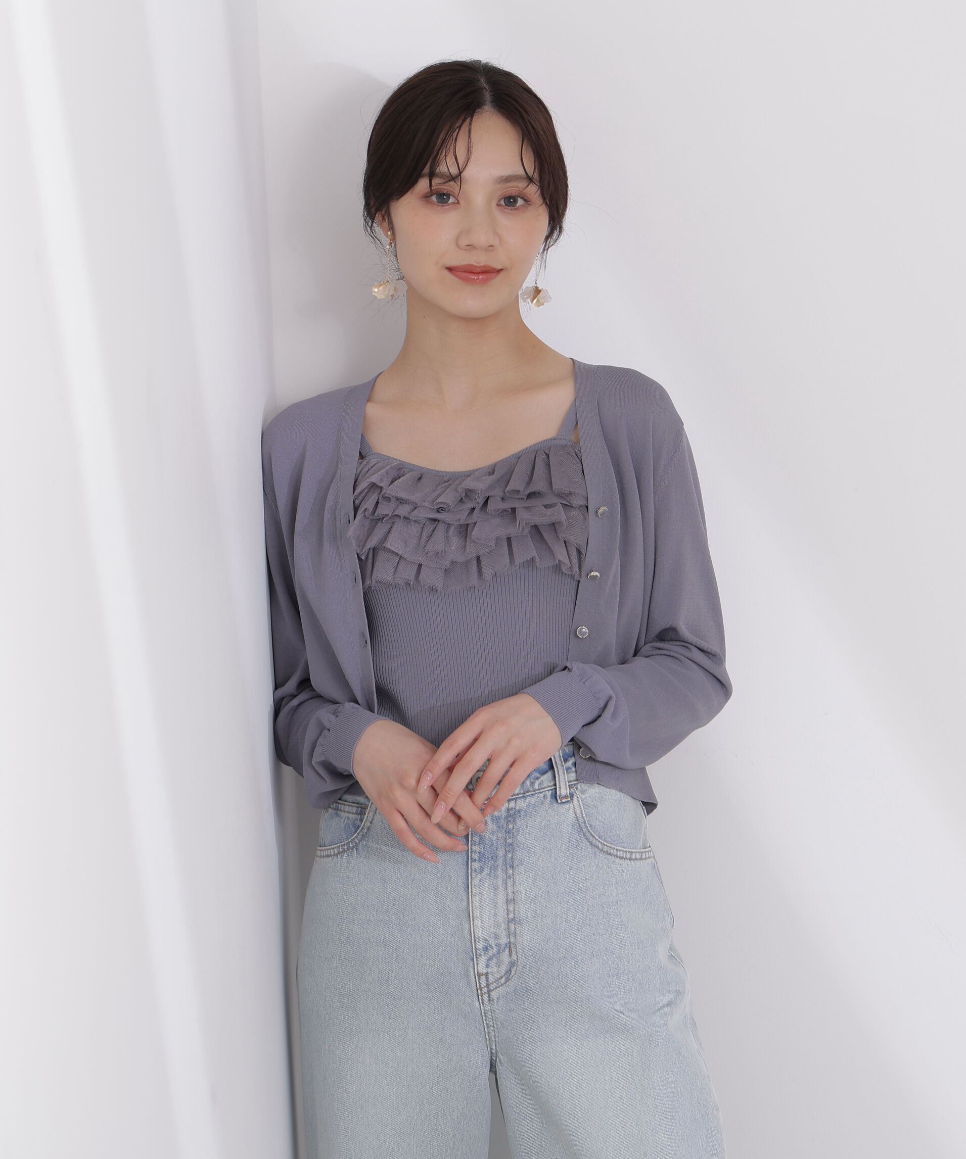 PROPORTION BODY DRESSING「チュール付きニットアンサンブル」|ニット・セーター|