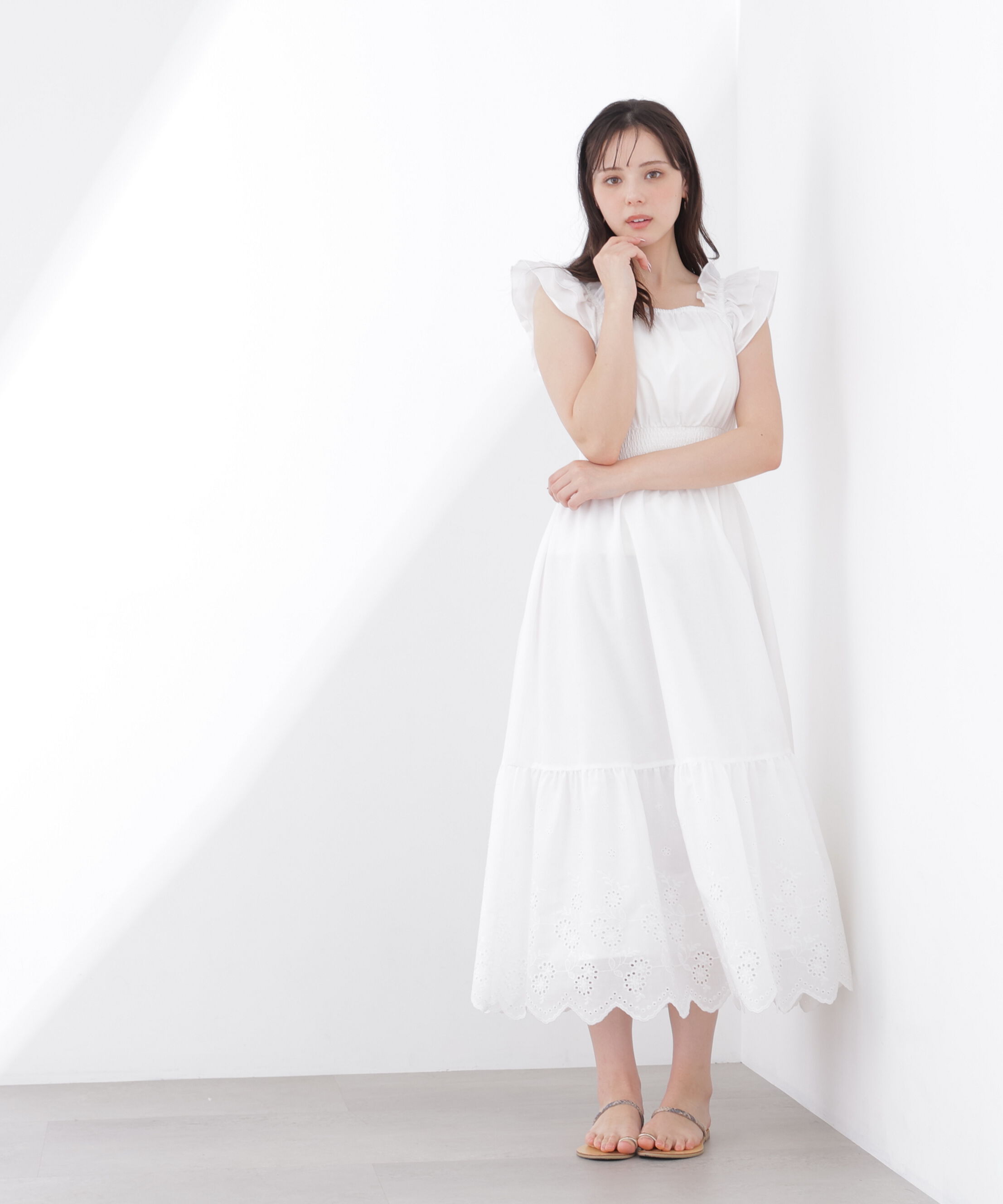 PROPORTION BODY DRESSING「〈EDIT COLOGNE〉コットンエンブロイダリーワンピース」|ワンピース|