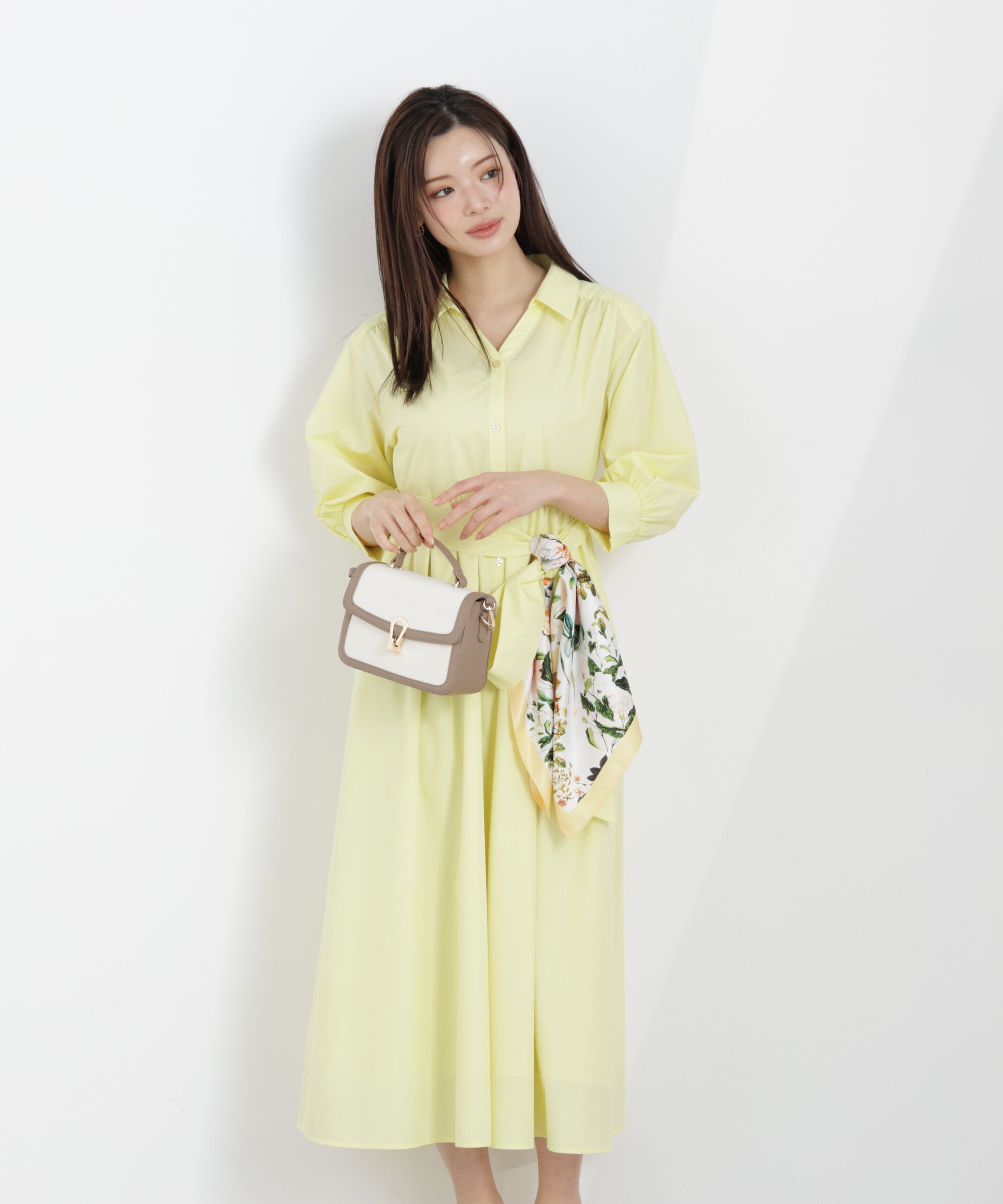PROPORTION BODY DRESSING「リボン付きシャツワンピース　26SS」|ワンピース|