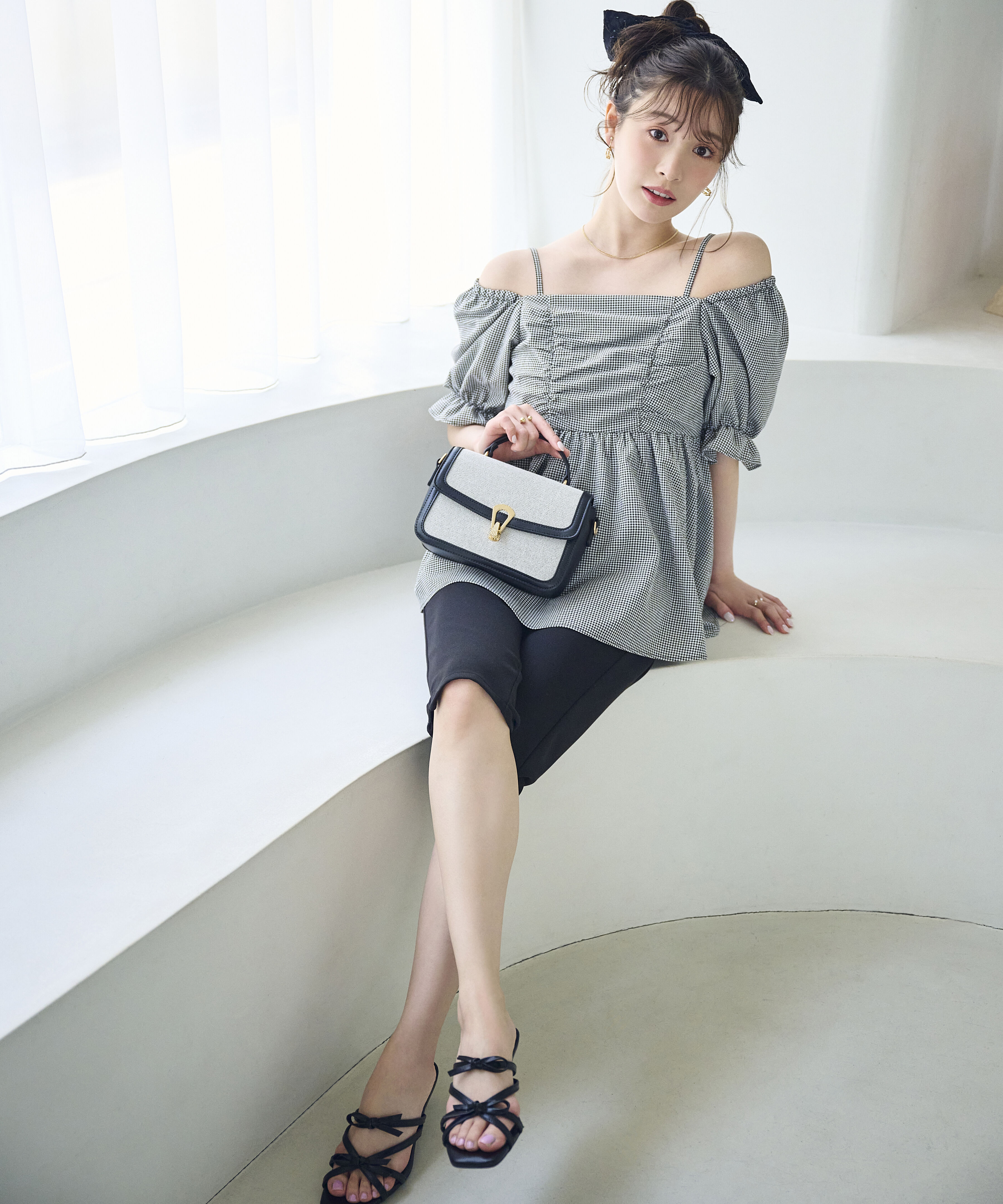 PROPORTION BODY DRESSING「〈a/mie〉カプリパンツ」|その他|ブラック