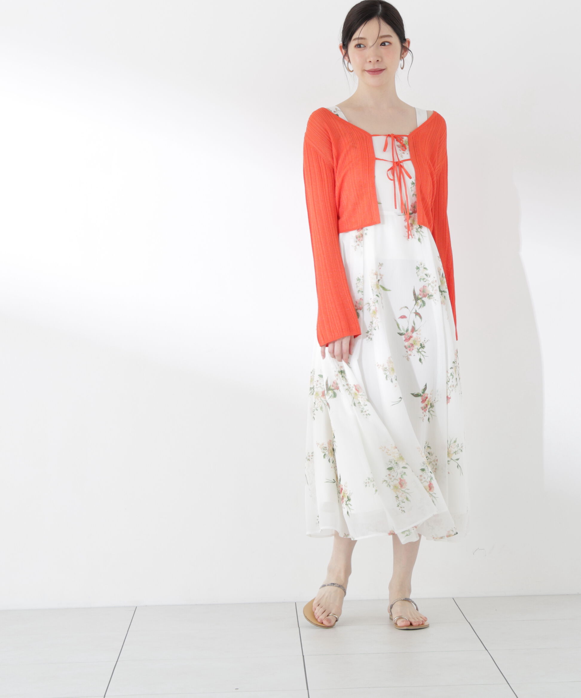 PROPORTION BODY DRESSING「＜青島心さん着用＞ボタニカル花柄キャミワンピース」|ワンピース|