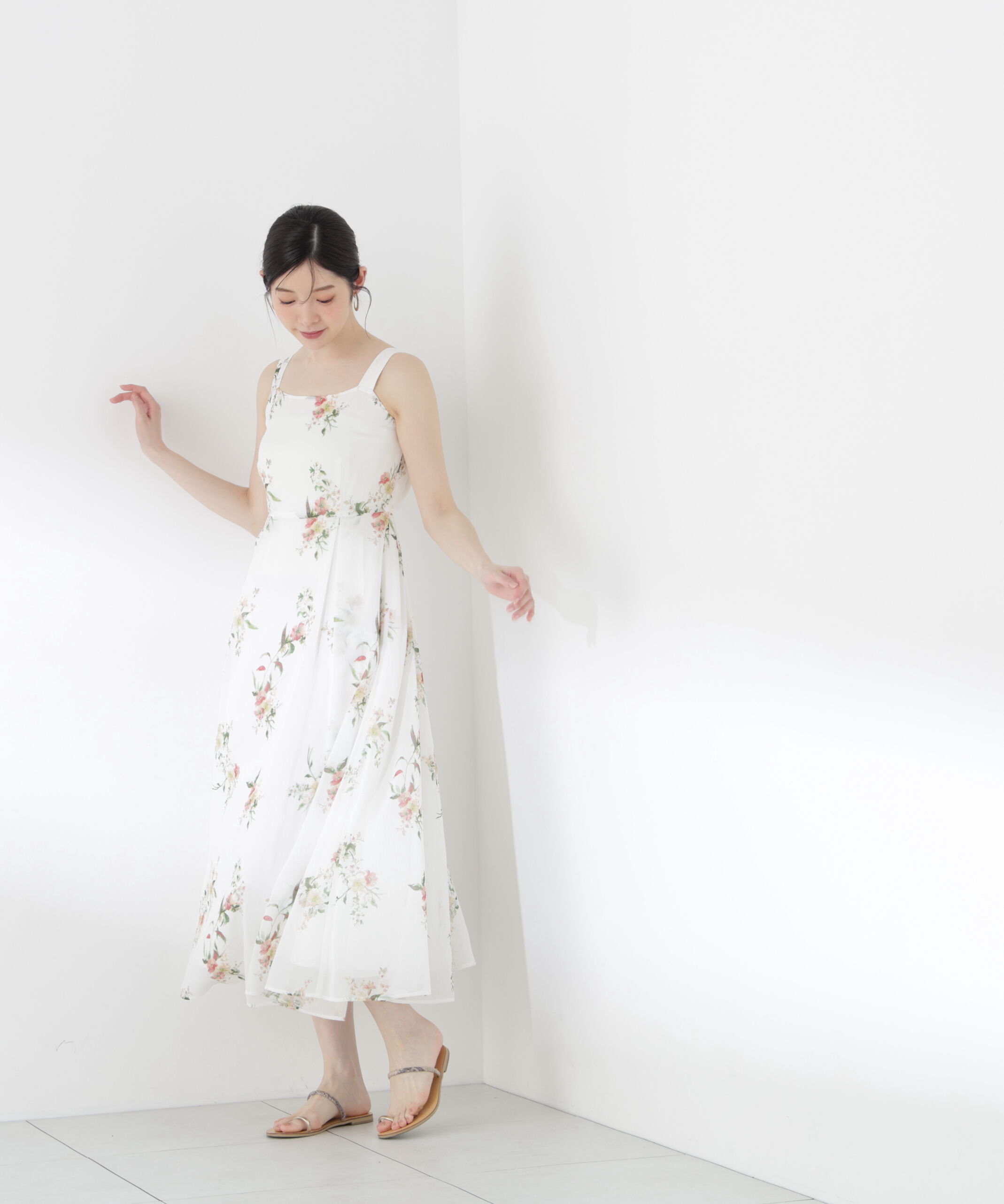 PROPORTION BODY DRESSING「＜青島心さん着用＞ボタニカル花柄キャミワンピース」|ワンピース|