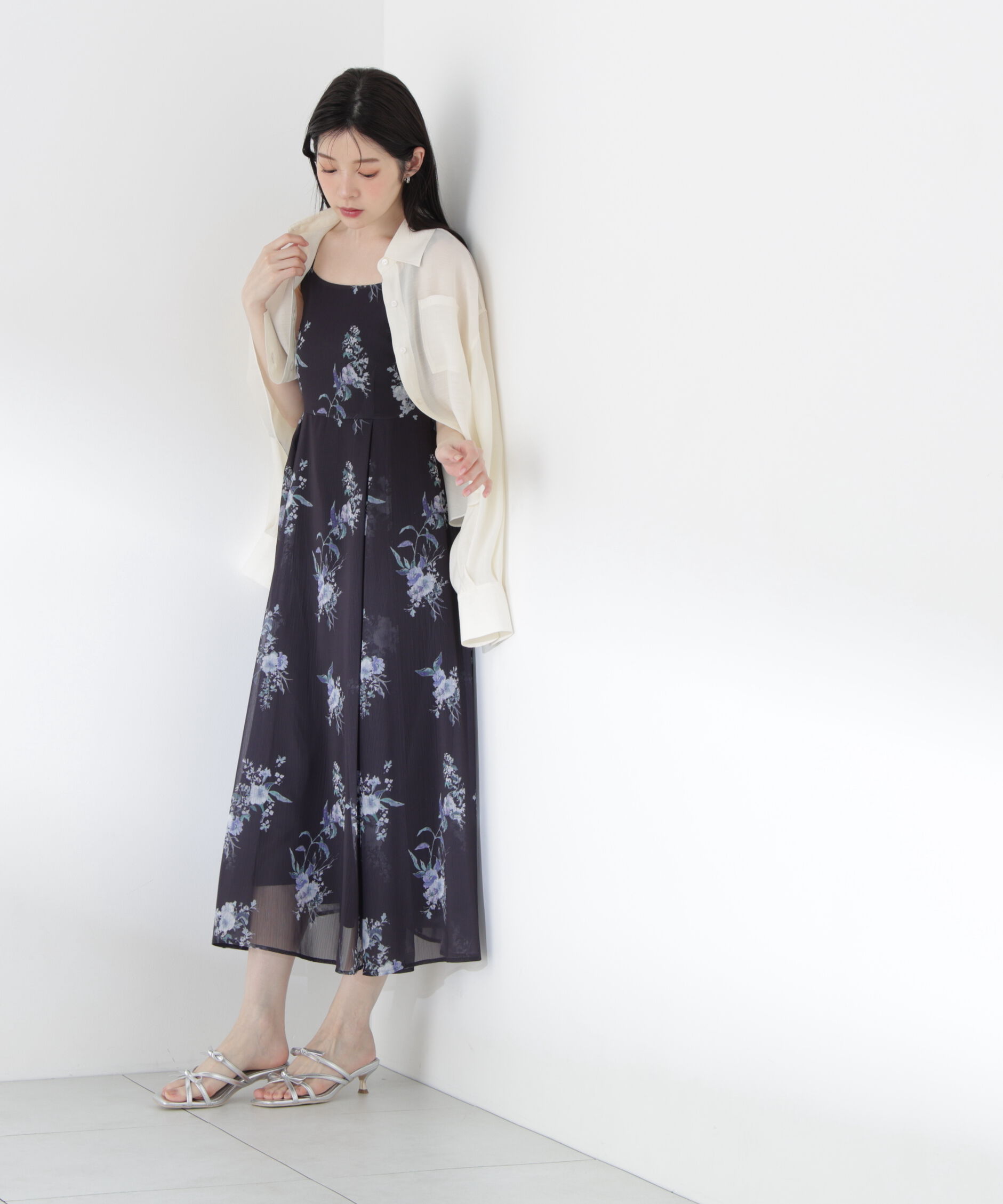 PROPORTION BODY DRESSING「＜青島心さん着用＞ボタニカル花柄キャミワンピース」|ワンピース|