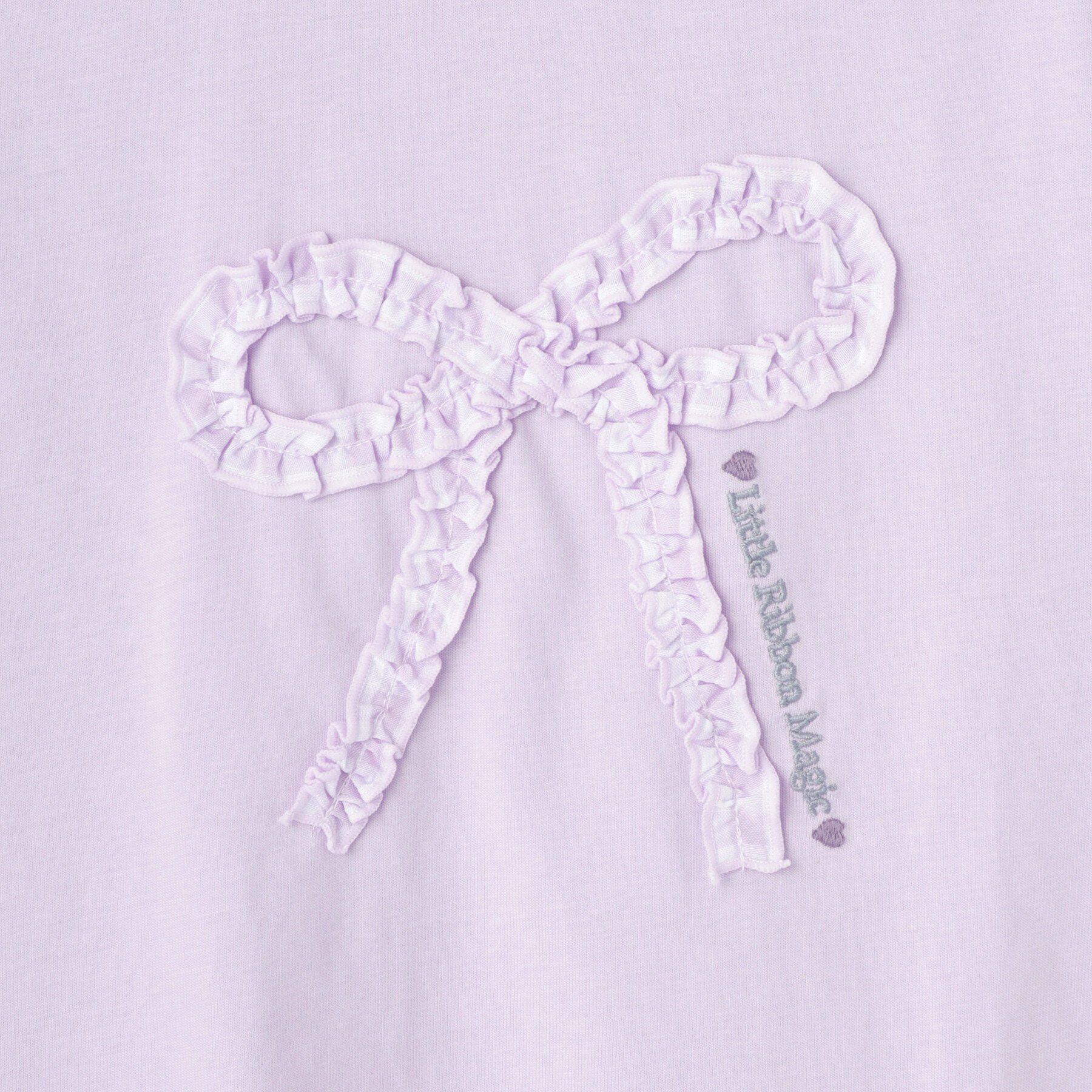 SHOO･LA･RUE「【100-150cm】ギンガムリボンTシャツ」|Tシャツ・カットソー|