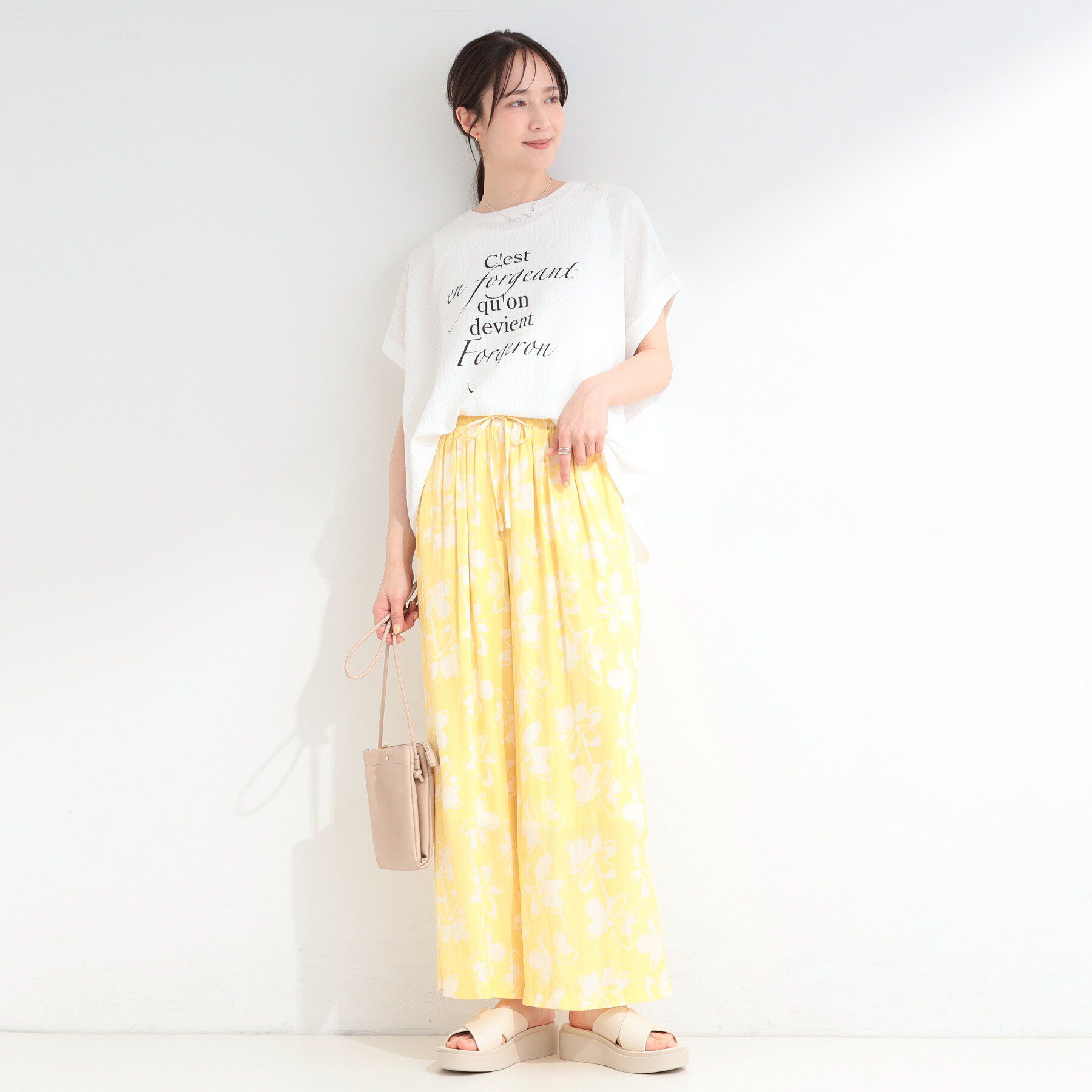 SHOO･LA･RUE「【洗濯機可】ぽこぽこさらさら アソートTシャツ」|Tシャツ・カットソー|