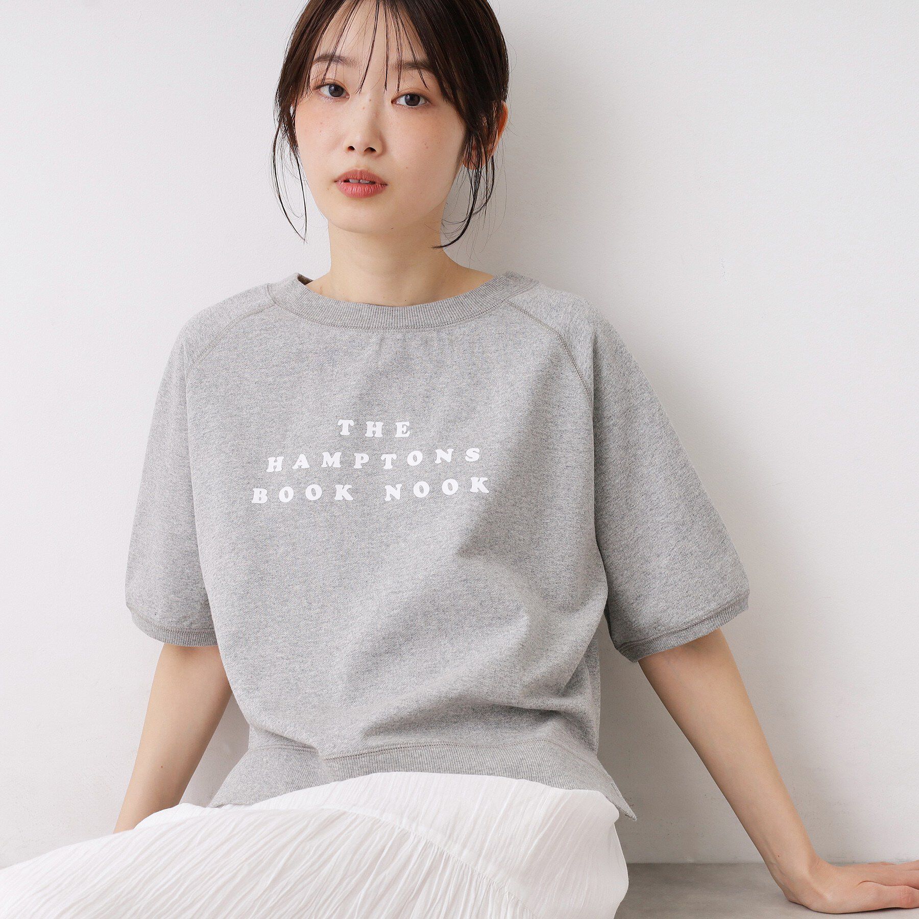 Dessin「【洗える】フロッキーロゴ裏毛プルオーバー」|Tシャツ・カットソー|グレー(012)