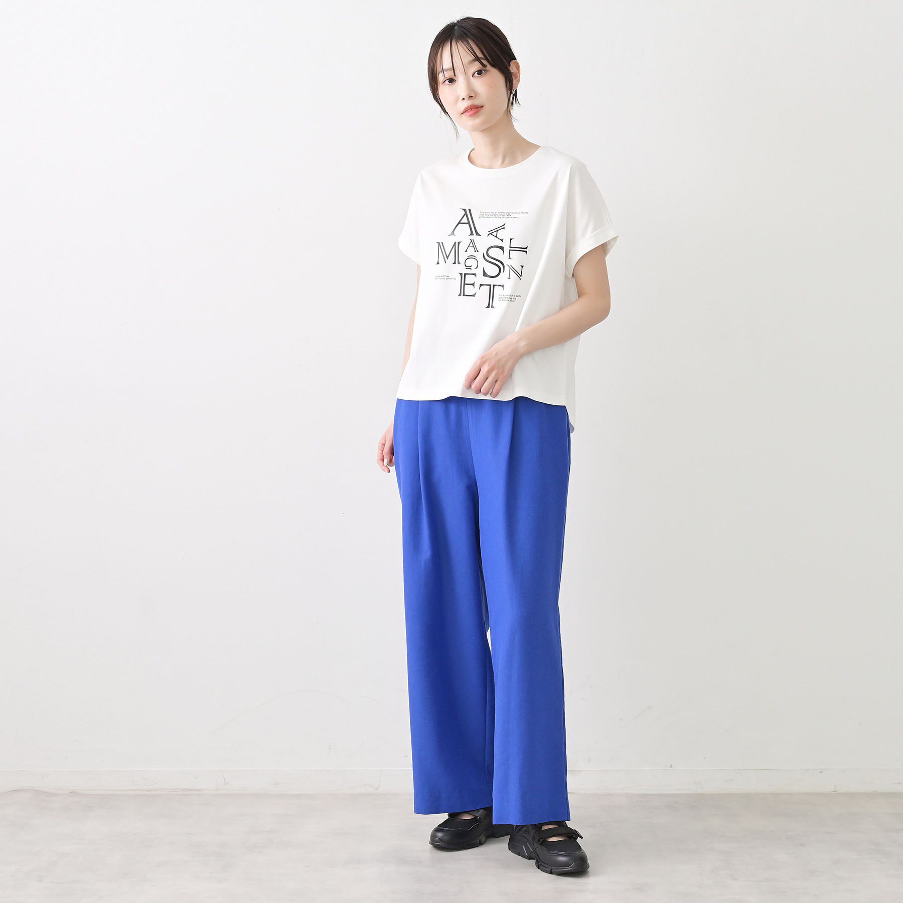 Dessin「【洗える】美光沢カットソーロゴTシャツ」|Tシャツ・カットソー|