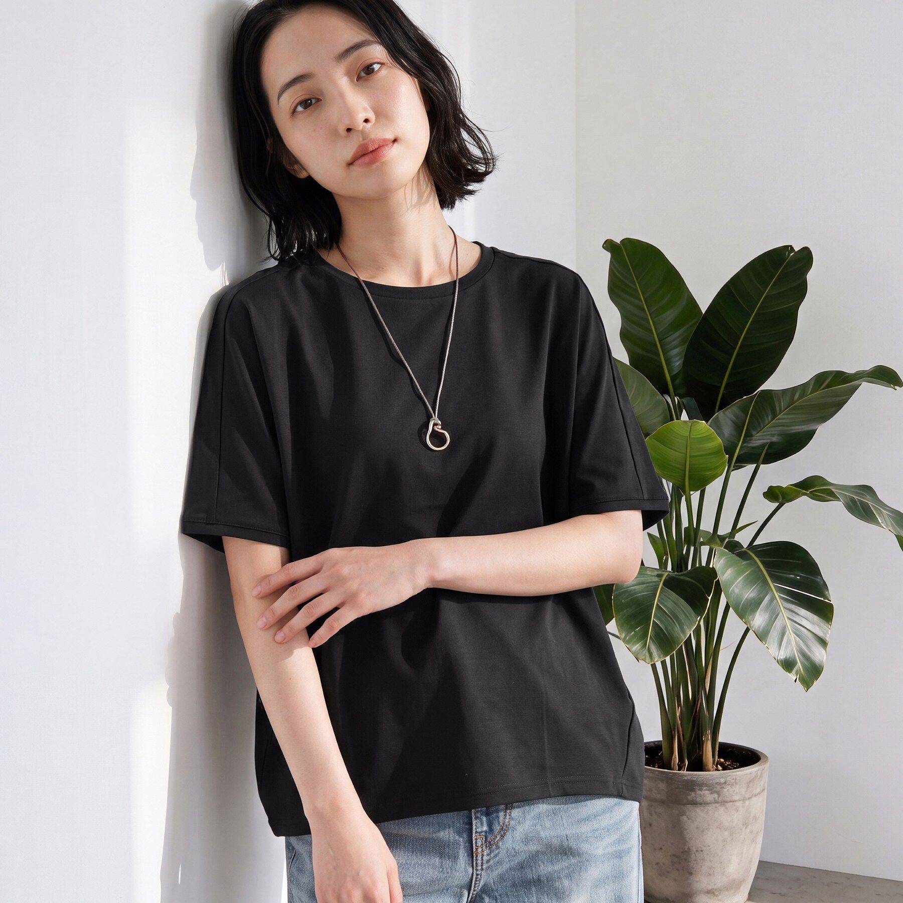 Dessin「【汗シミ防止/UVカット】ドルマンスリーブ プルオーバー」|Tシャツ・カットソー|