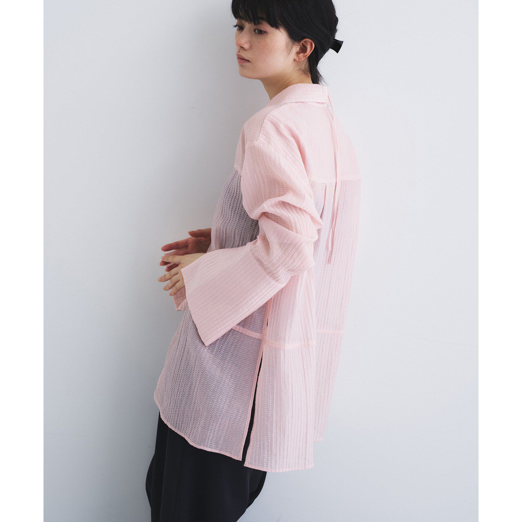 CODE A「point neck ribbon shirts」|シャツ・ブラウス|