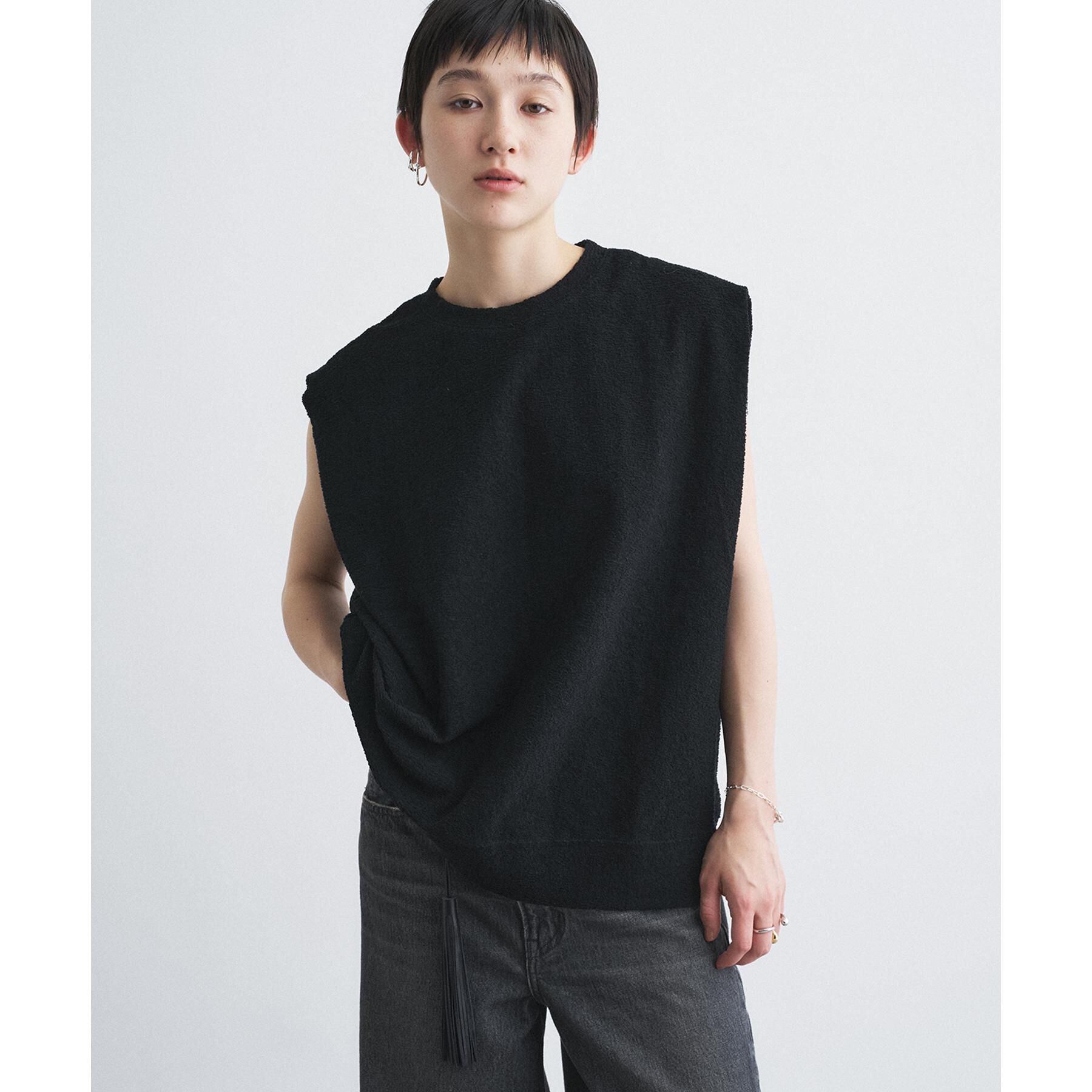 CODE A「PROTAGONISTA｜sleeveless tee」|Tシャツ・カットソー|ブラック(019)