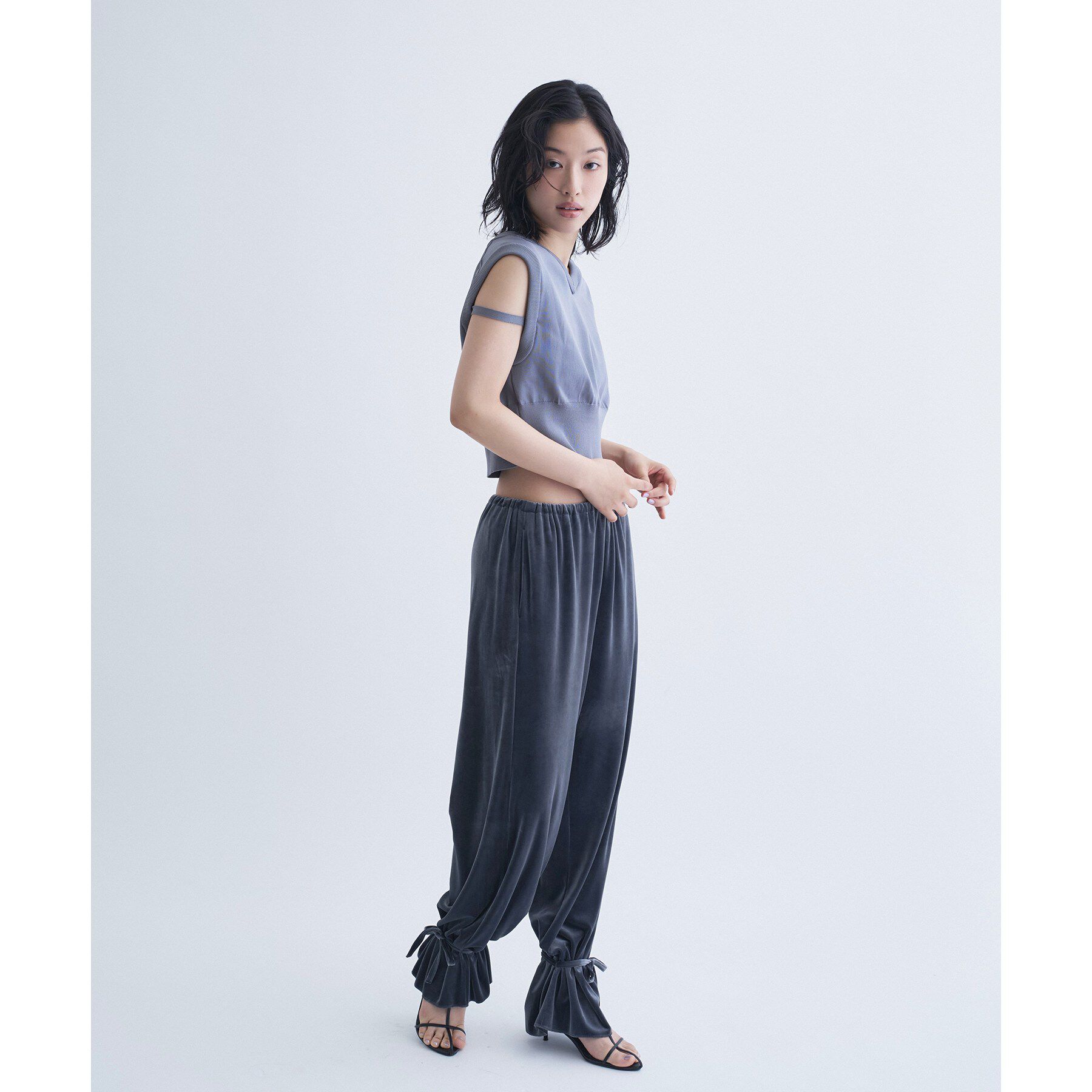 CODE A「design short vest」|ニット・セーター|