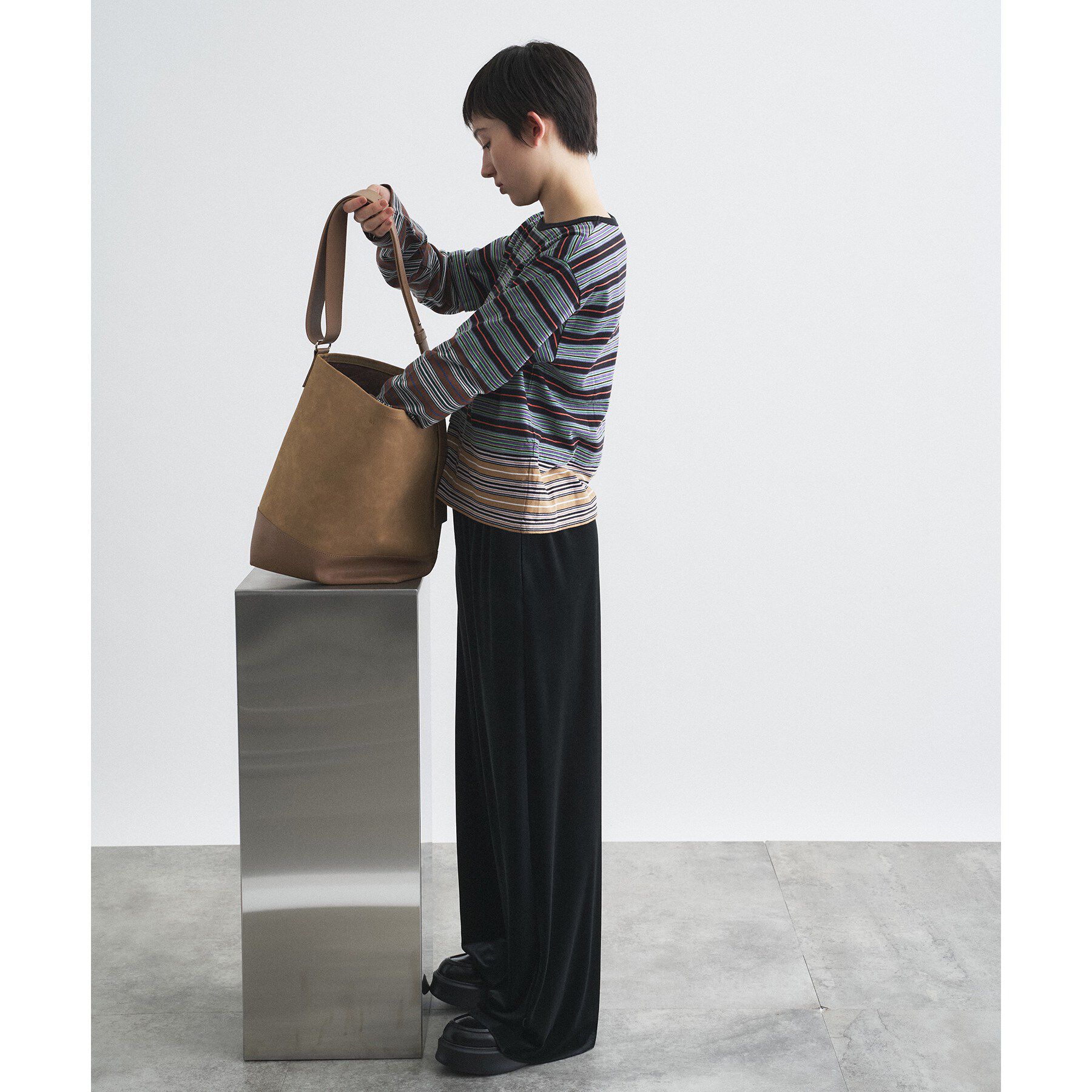 CODE A「Girls department Club｜TRIPLE BORDER LAYER LS」|Tシャツ・カットソー|