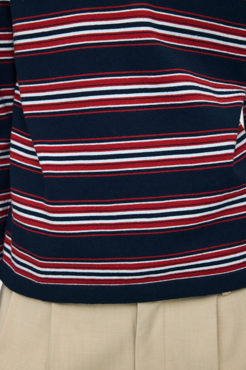 MOUSSY「BORDER POLO KNIT TEE」|ニット・セーター|