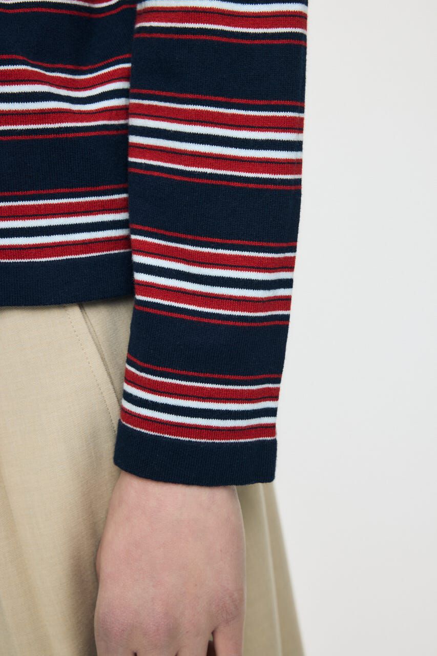 MOUSSY「BORDER POLO KNIT TEE」|ニット・セーター|