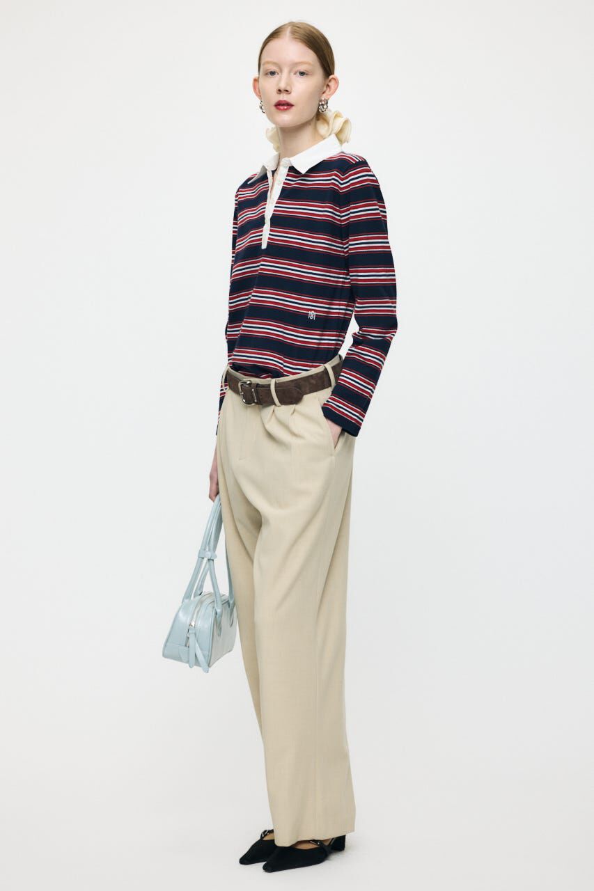 MOUSSY「BORDER POLO KNIT TEE」|ニット・セーター|