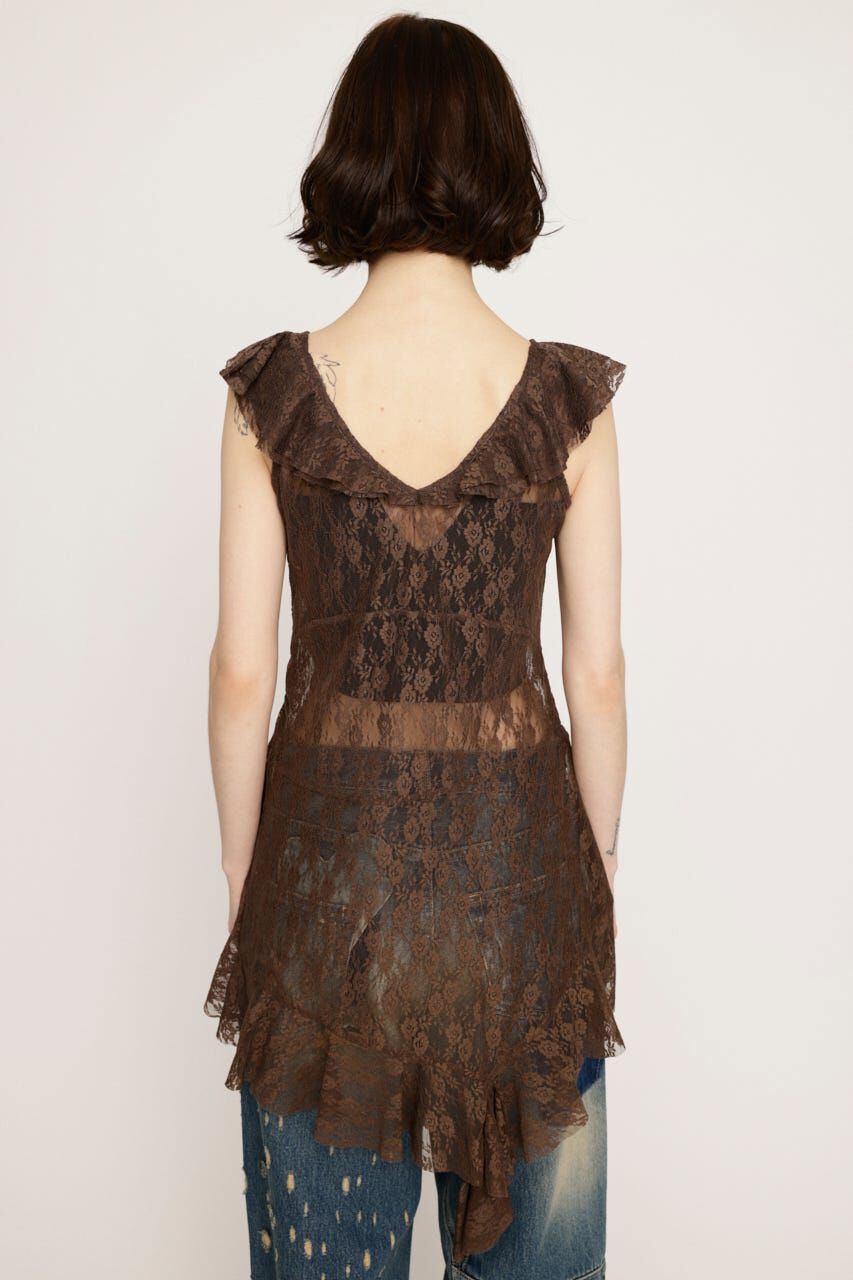 SLY「HEM DESIGN LACE FRILL L／トップス」|キャミソール|